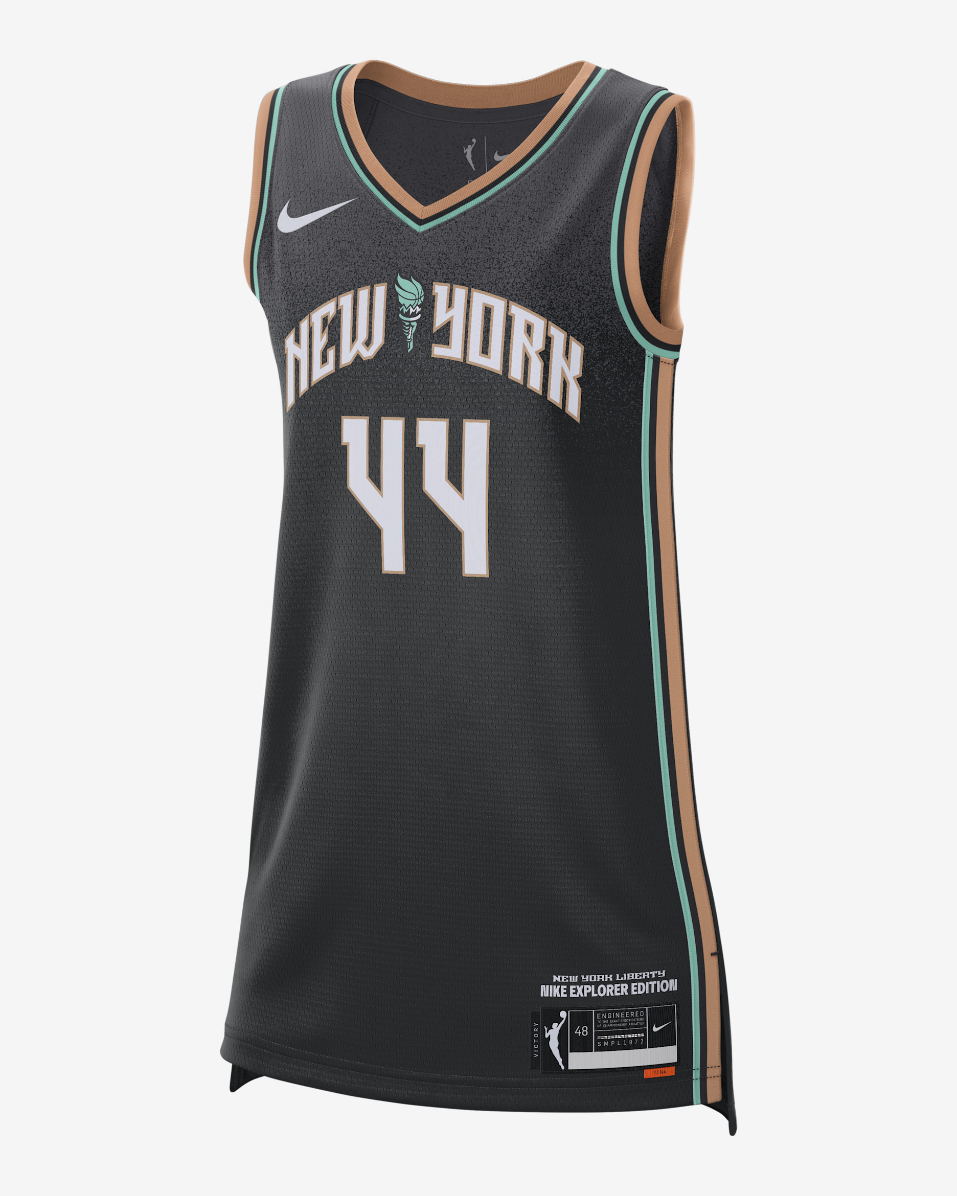 Jersey Nike Dri-FIT de la WNBA Victory New York Liberty Explorer Edition - Negro