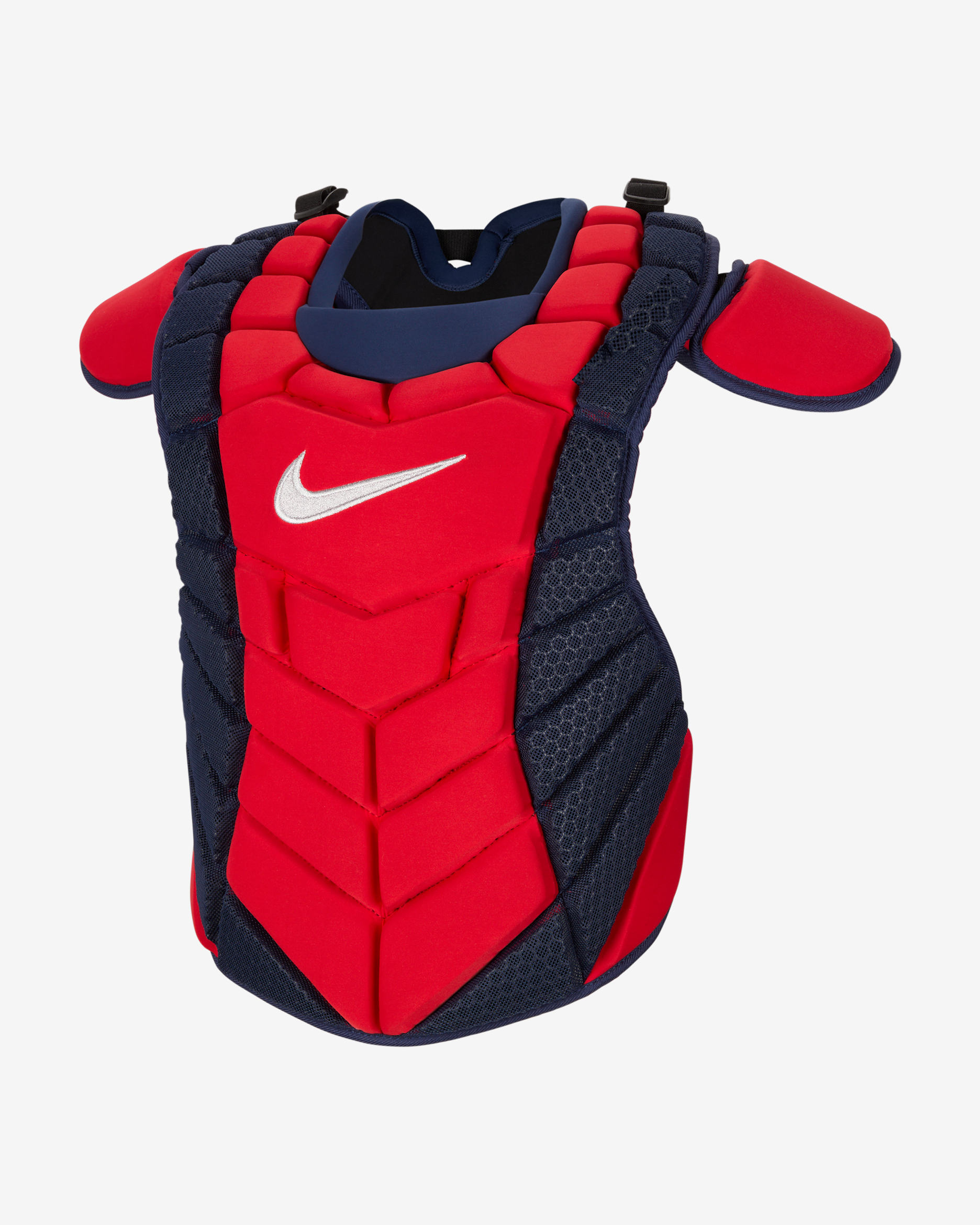 Protector de béisbol para el pecho Nike Diamond Elite - Rojo deportivo/Azul marino medianoche