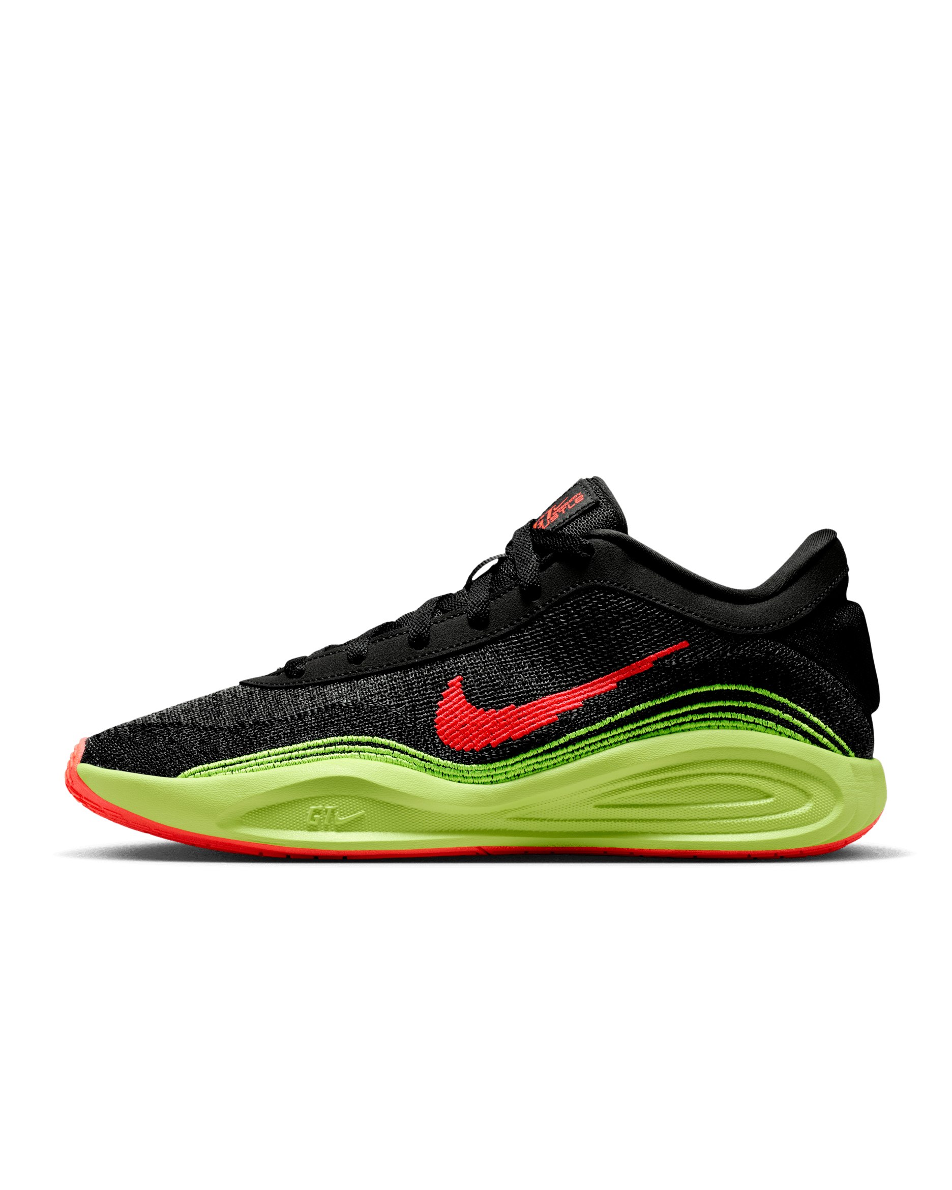 G.T. Hustle Academy EP Basketball Shoes - Black/Volt/Bright Crimson