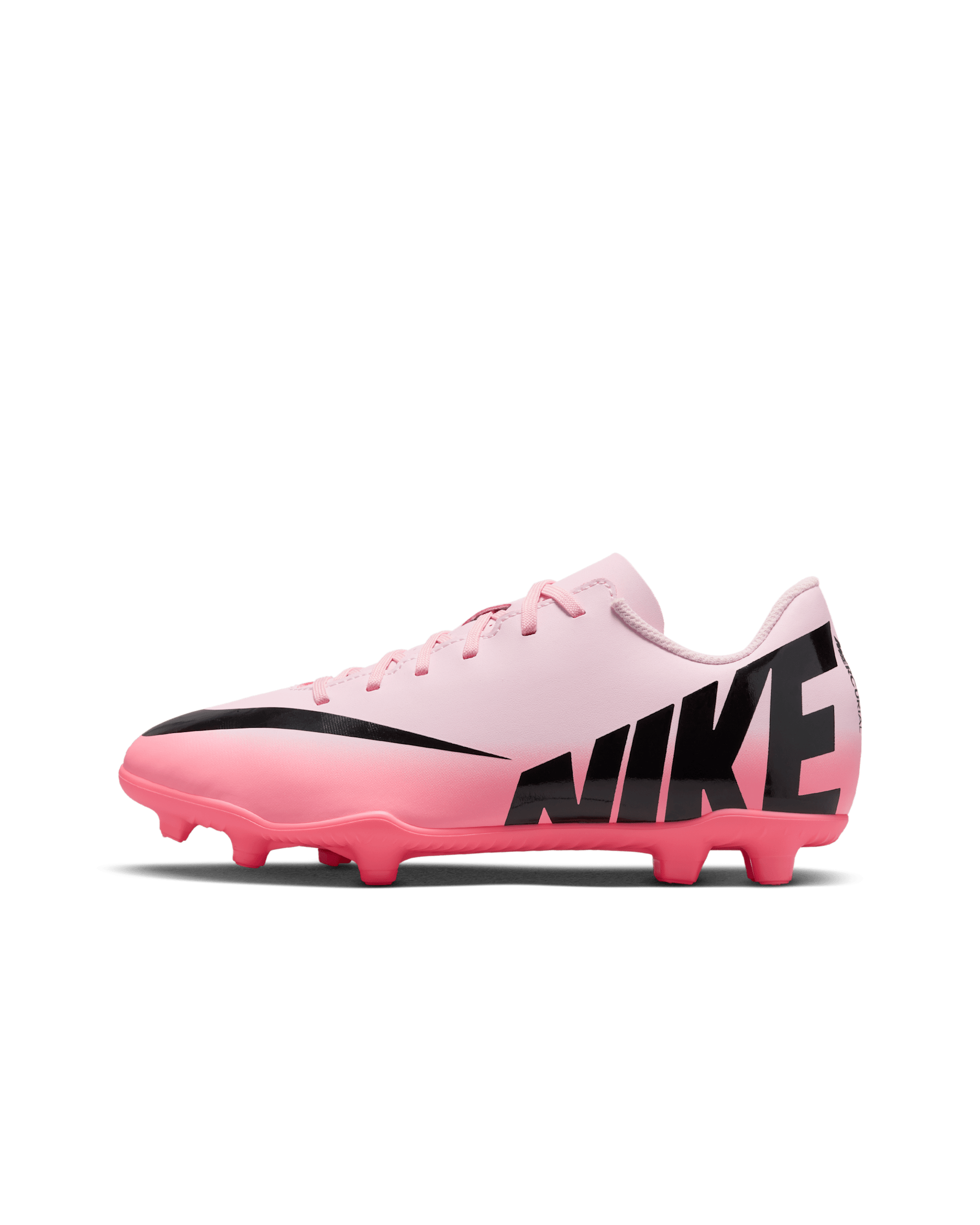 Nike Jr. Mercurial Vapor 15 Club Younger/Older Kids' MG Low-Top Football Boot - Pink Foam/Black