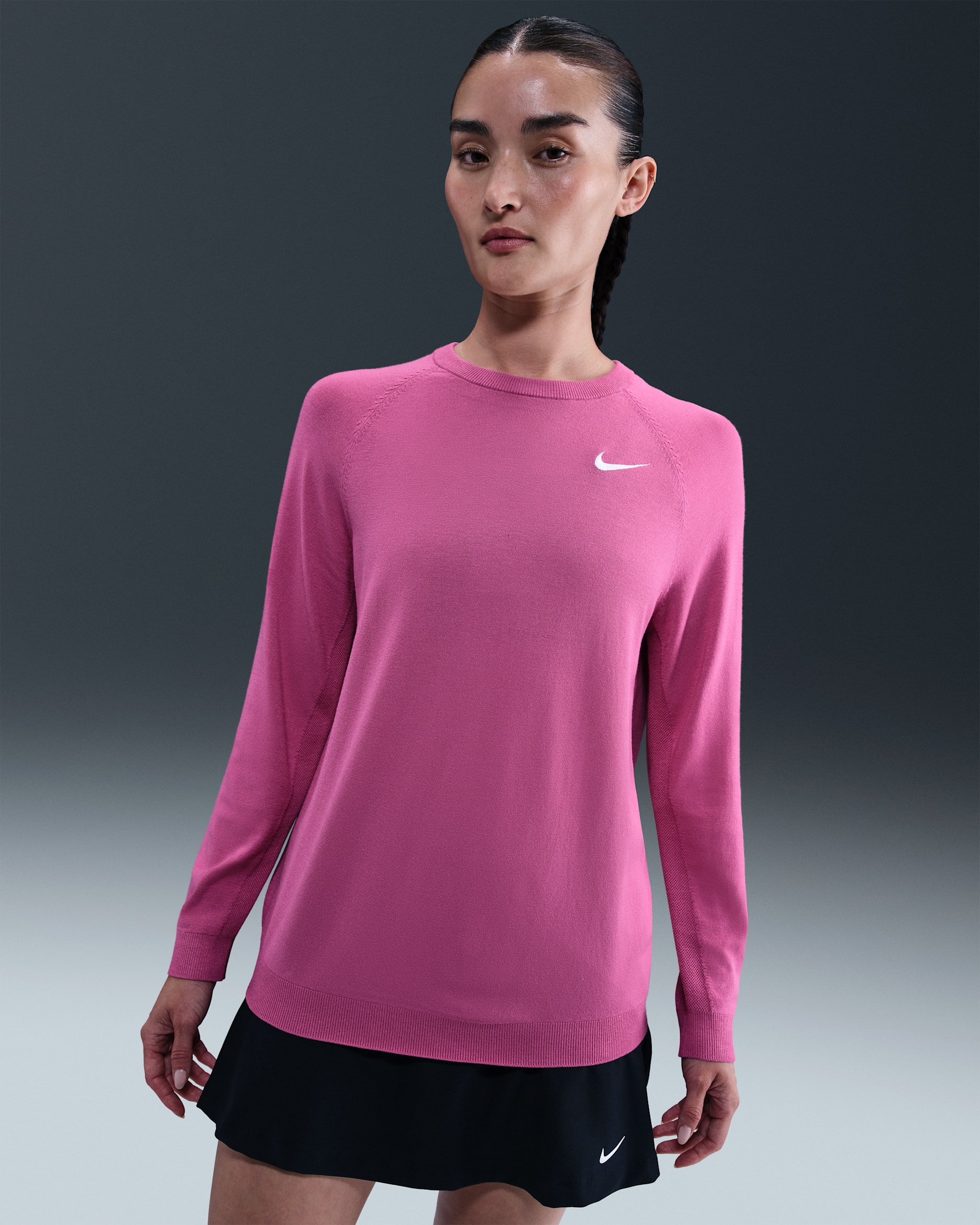 ナイキ ツアー ウィメンズ ゴルフセーター - コズミックフューシャ/ホワイト