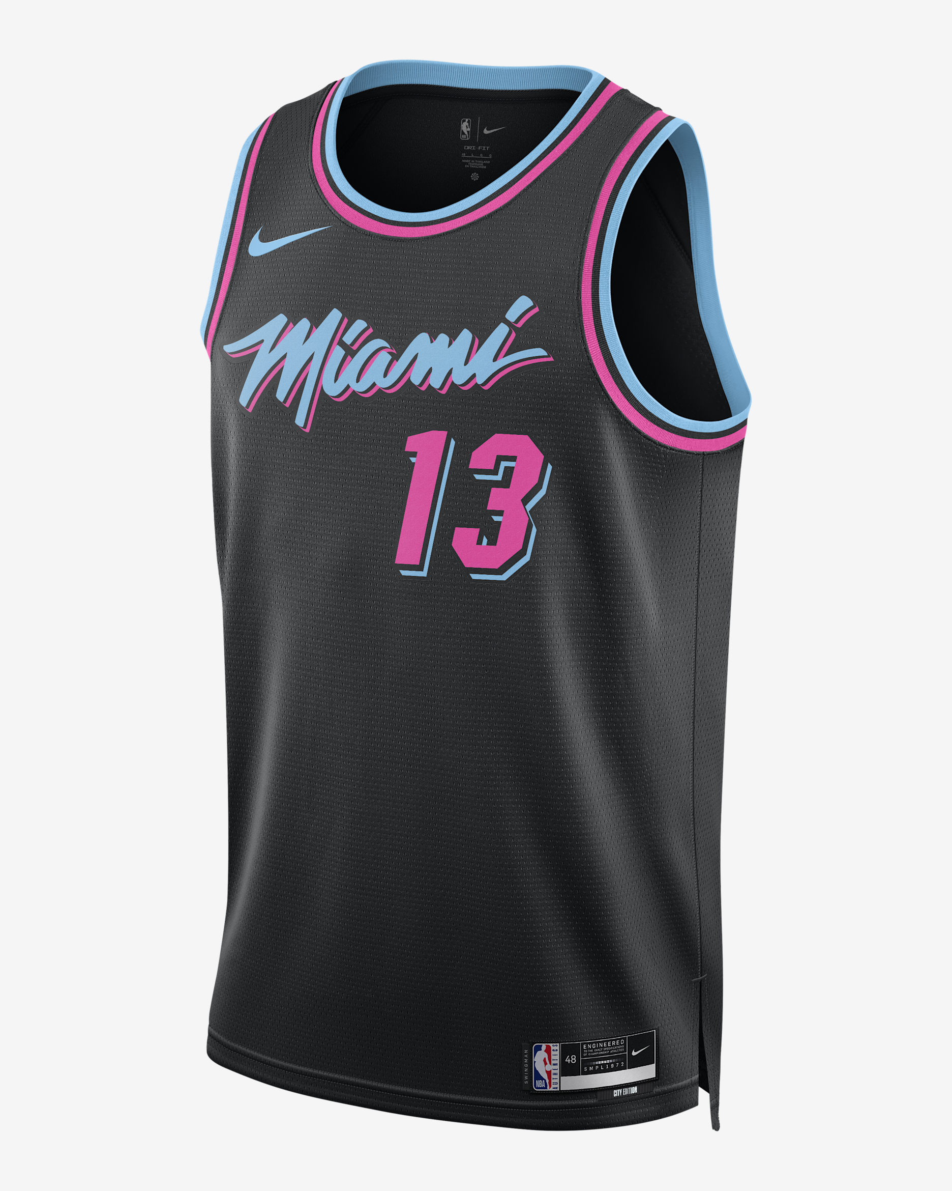 Bam Adebayo Miami Heat City Edition Men's Nike NBA Swingman Jersey - Black