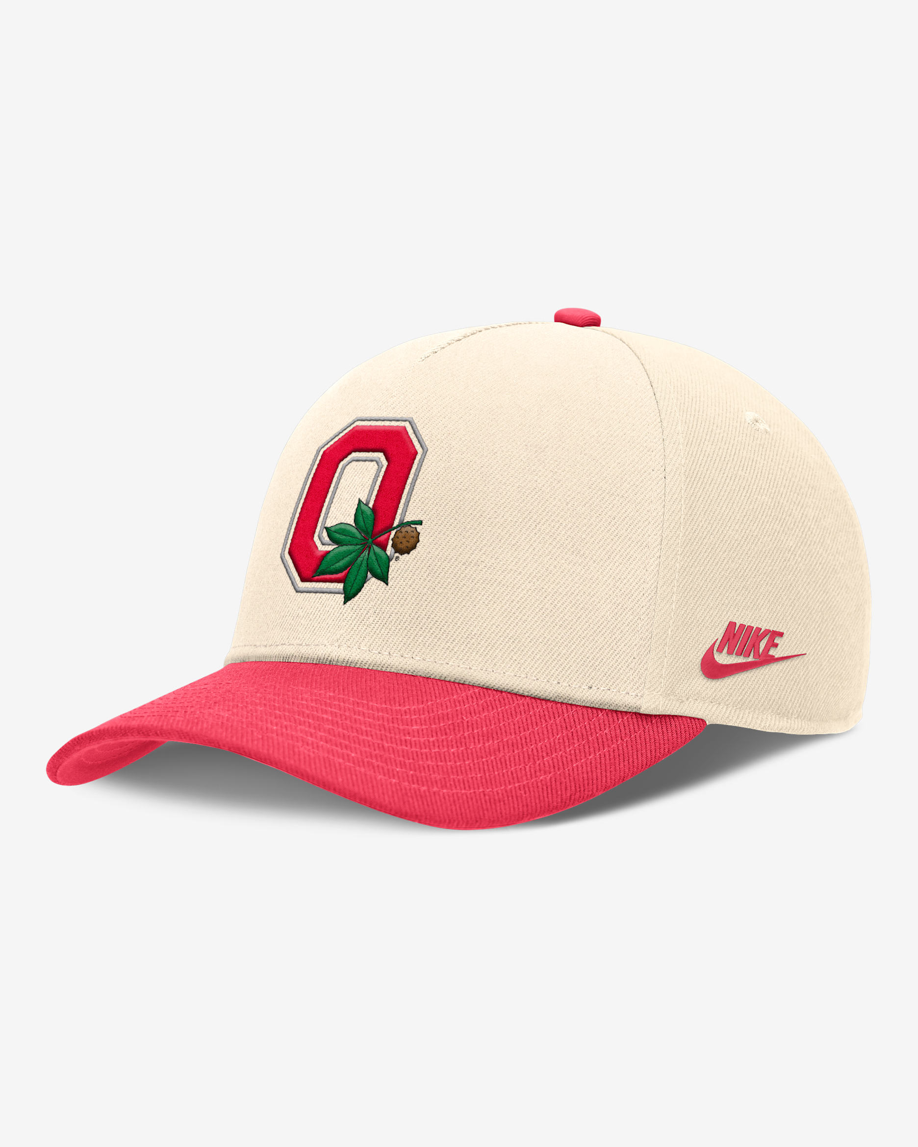 Ohio State Primetime Rise Academic Men's Nike Dri-FIT College Adjustable Hat - Natural