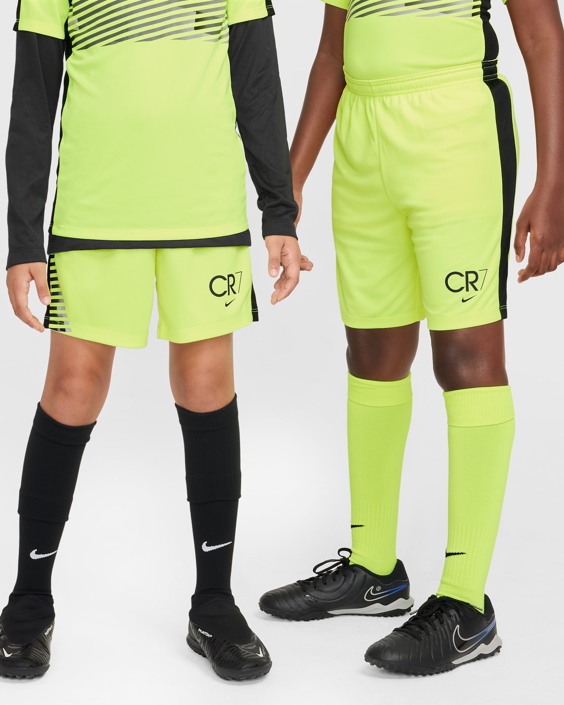 CR7 Academy Older Kids' Dri-FIT Football Shorts - Volt/Black/Black