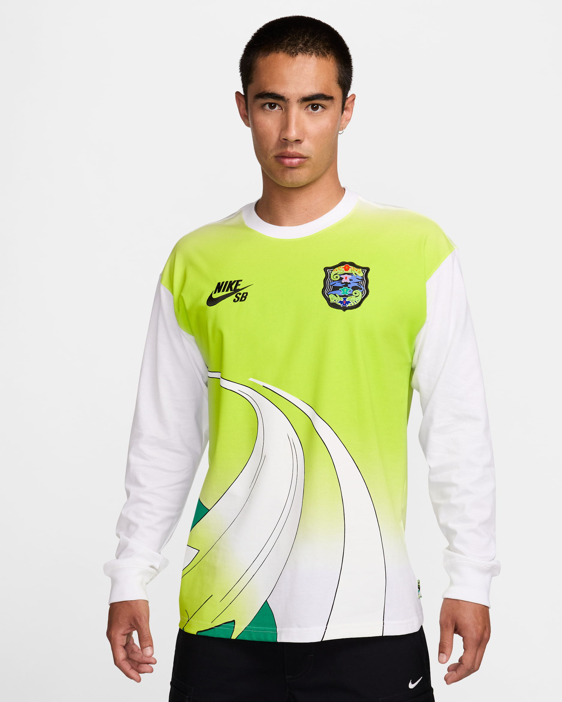 ナイキ SB ロングスリーブ スケートボード Tシャツ - ホワイト