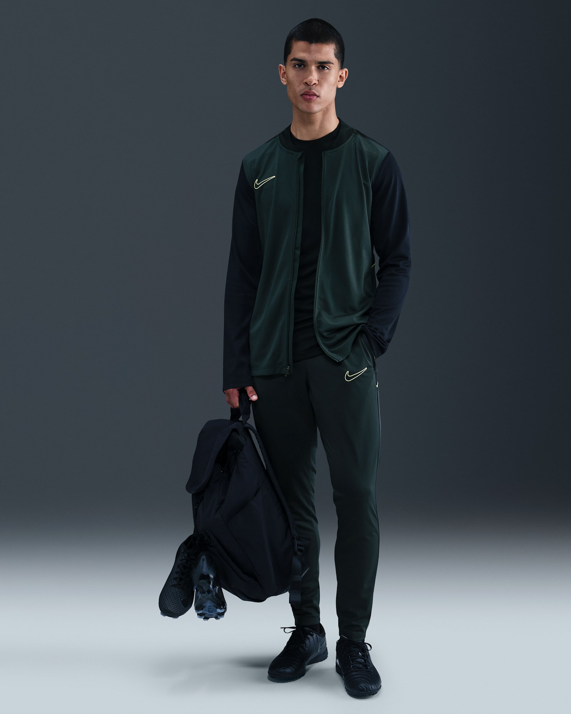 Nike Academy Men's Dri-FIT Football Tracksuit - Seaweed/Black/Limelight