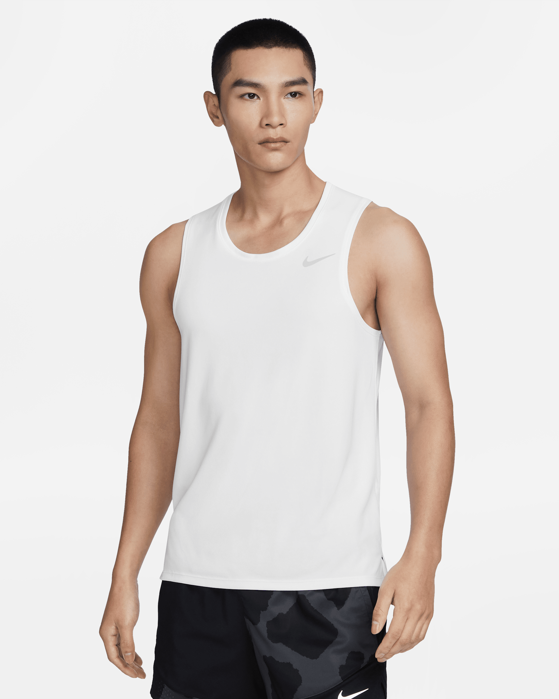 Nike Dri-FIT Miler Men's Running Tank - White