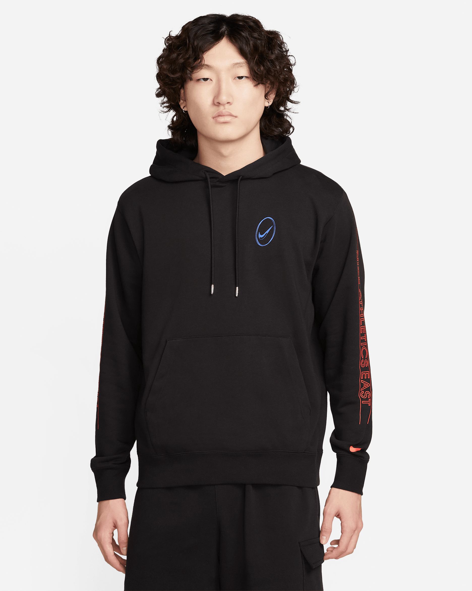 Nike Sportswear Men's Pullover Hoodie - Black/Hyper Royal/Bright Crimson