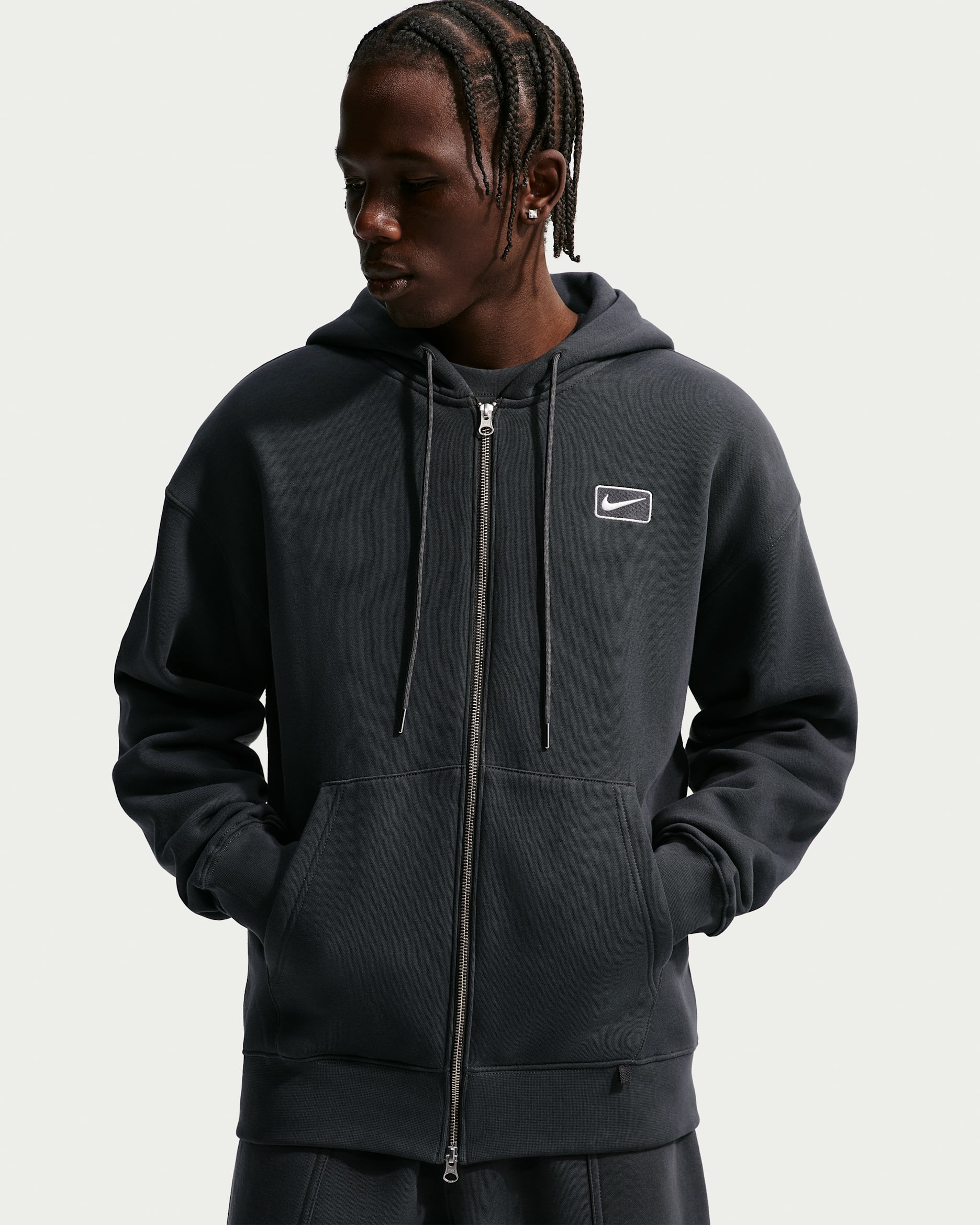 Felpa con cappuccio e zip a tutta lunghezza Nike Sportswear - Uomo - Antracite