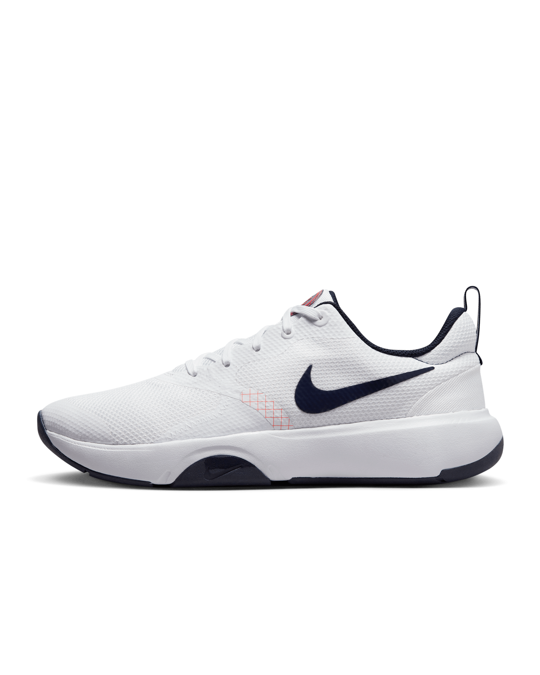 รองเท้าออกกําลังกายผู้ชาย Nike City Rep TR - ขาว/Bright Crimson/Obsidian