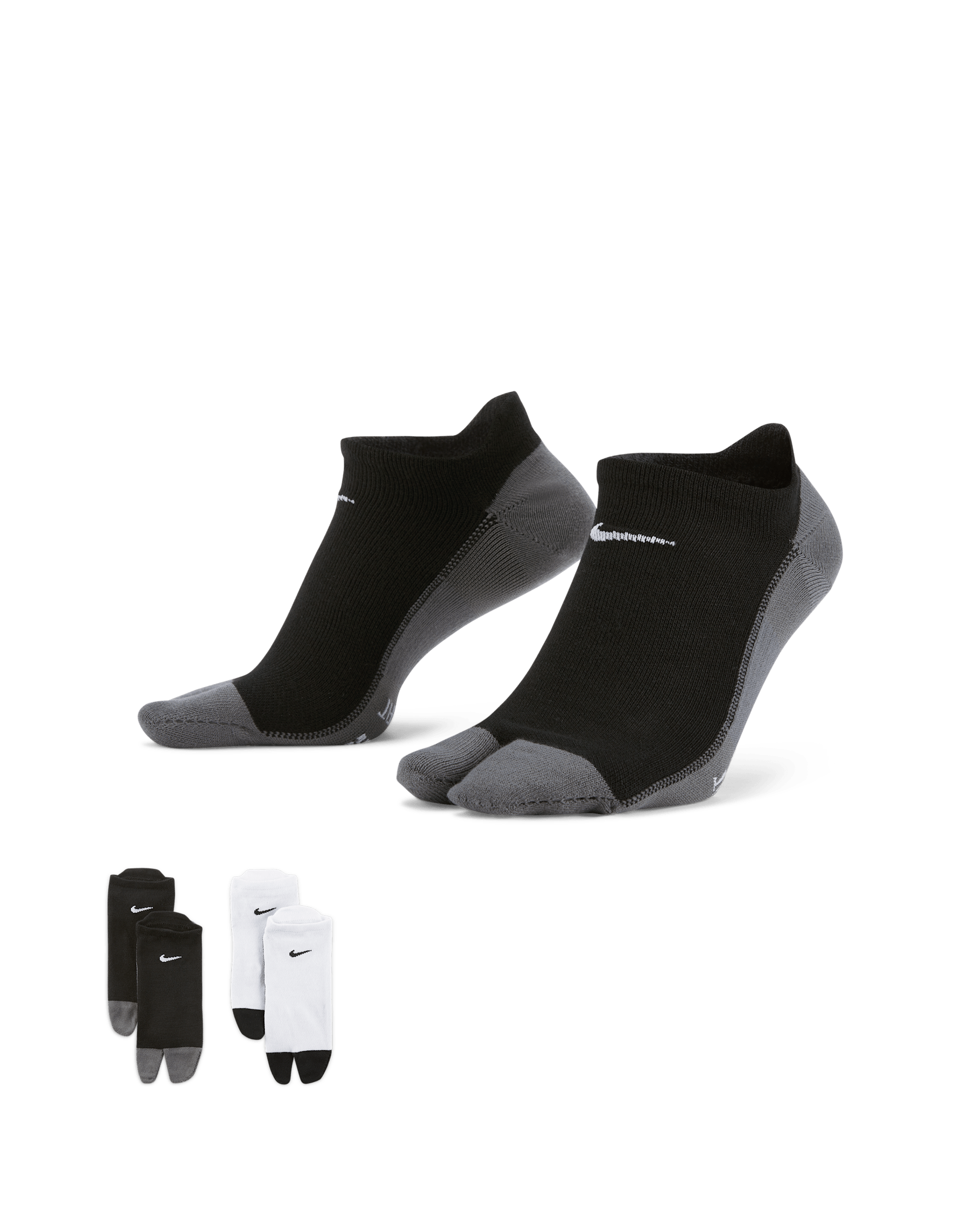 Nike Everyday Plus Lightweight No-Show Split-Toe Socks (2 Pairs) - Multi-Colour