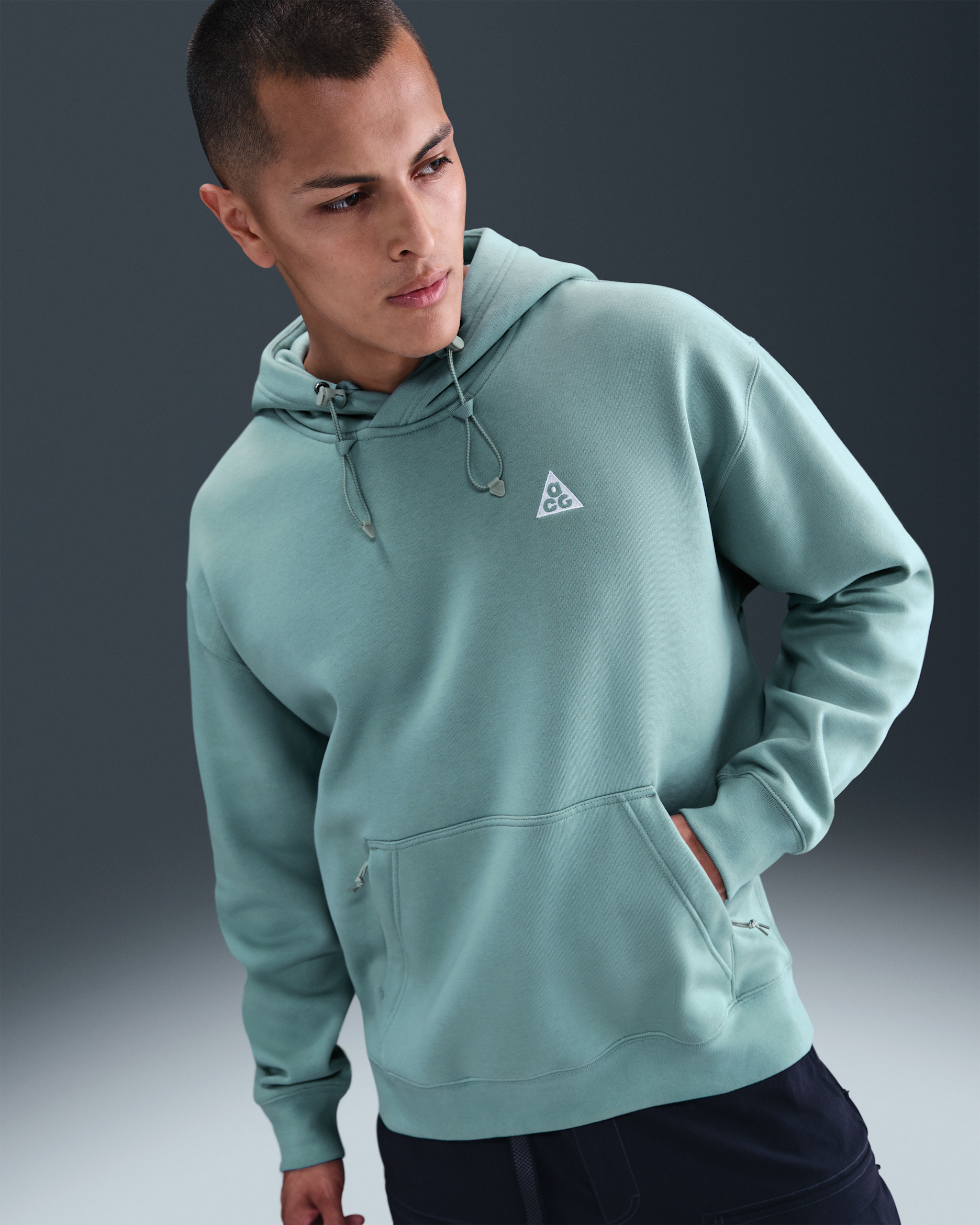 Sudadera con gorro sin cierre Nike ACG "Tuff Fleece" - Cañón/Verde arcilla/Blanco cumbre