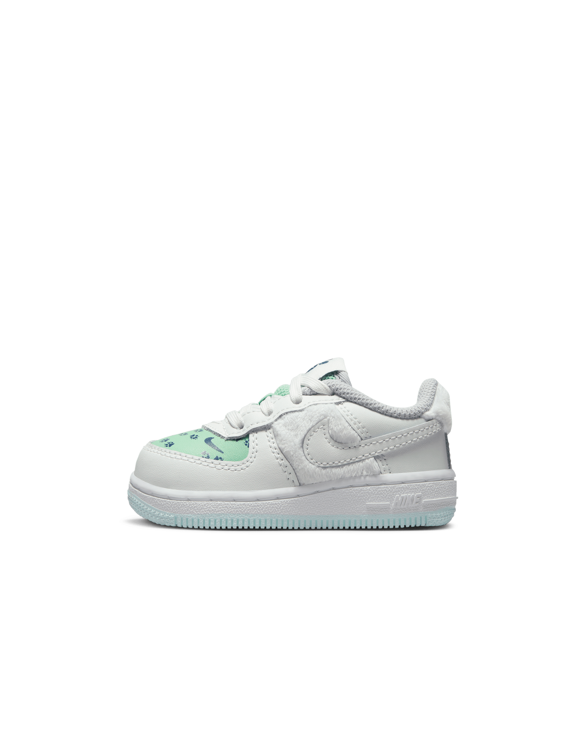 Nike Force 1 Low SE Baby/Toddler Shoes - Summit White/Wolf Grey/Enamel Green/Summit White