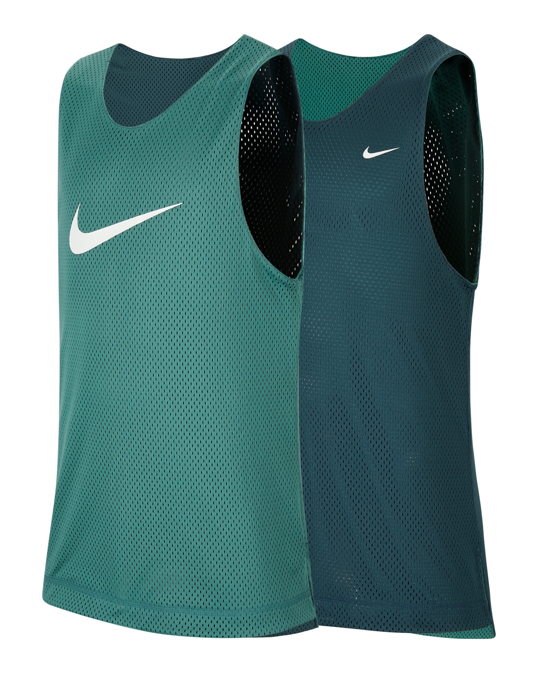 Nike Older Kids' Dri-FIT Reversible Shirt - Deep Jungle/Bicoastal/White