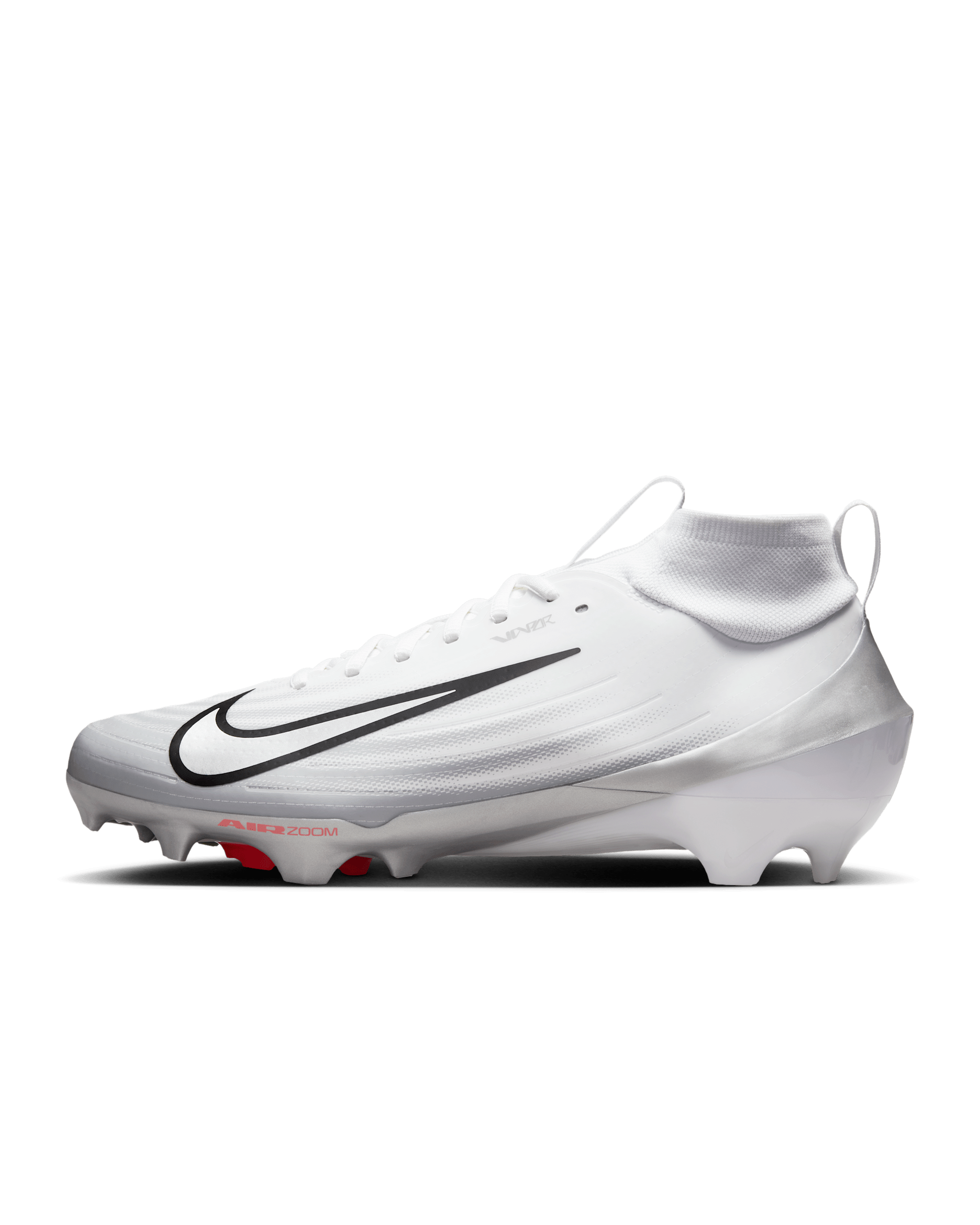 Nike Vapor Pro 1 Football Cleats - White/Black/Summit White/Metallic Silver