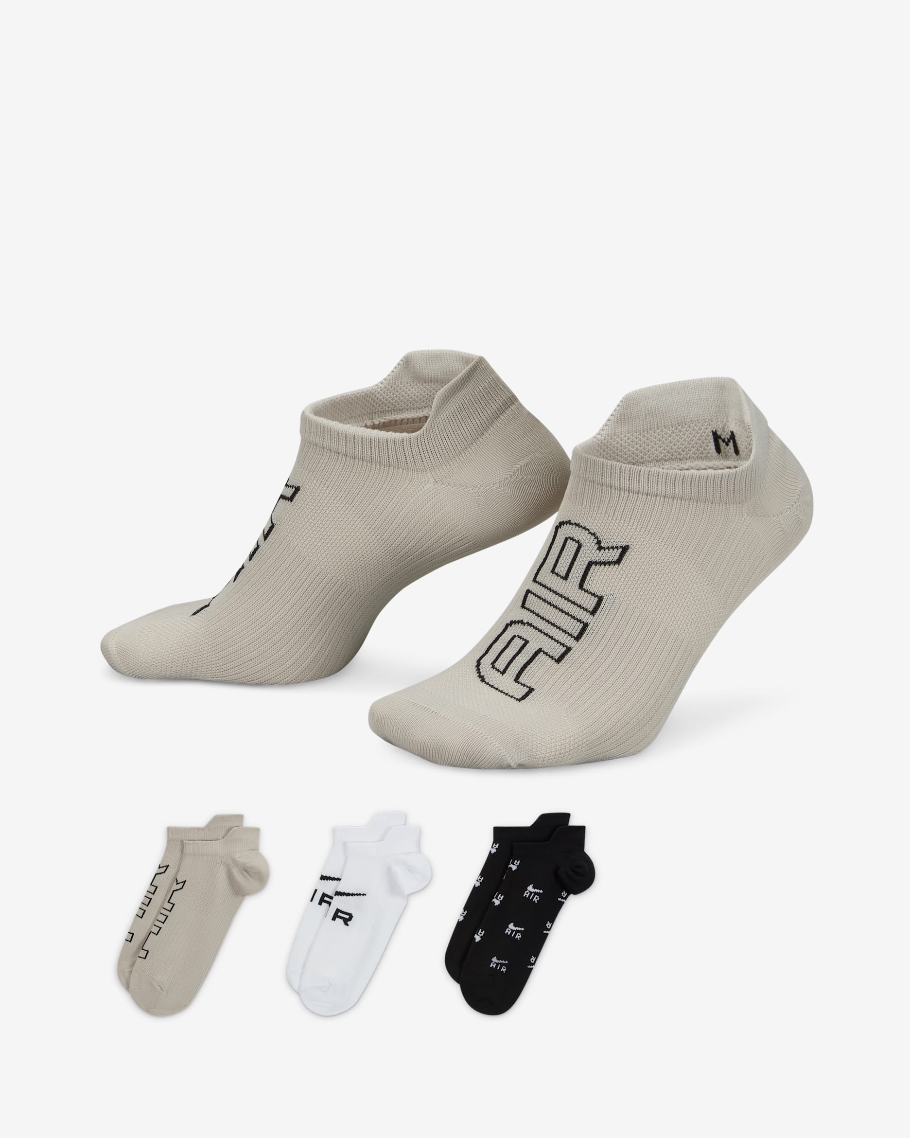 Nike Air Dri-FIT Everyday Plus Lightweight No-Show Socks (3 Pairs) - Multi-Colour