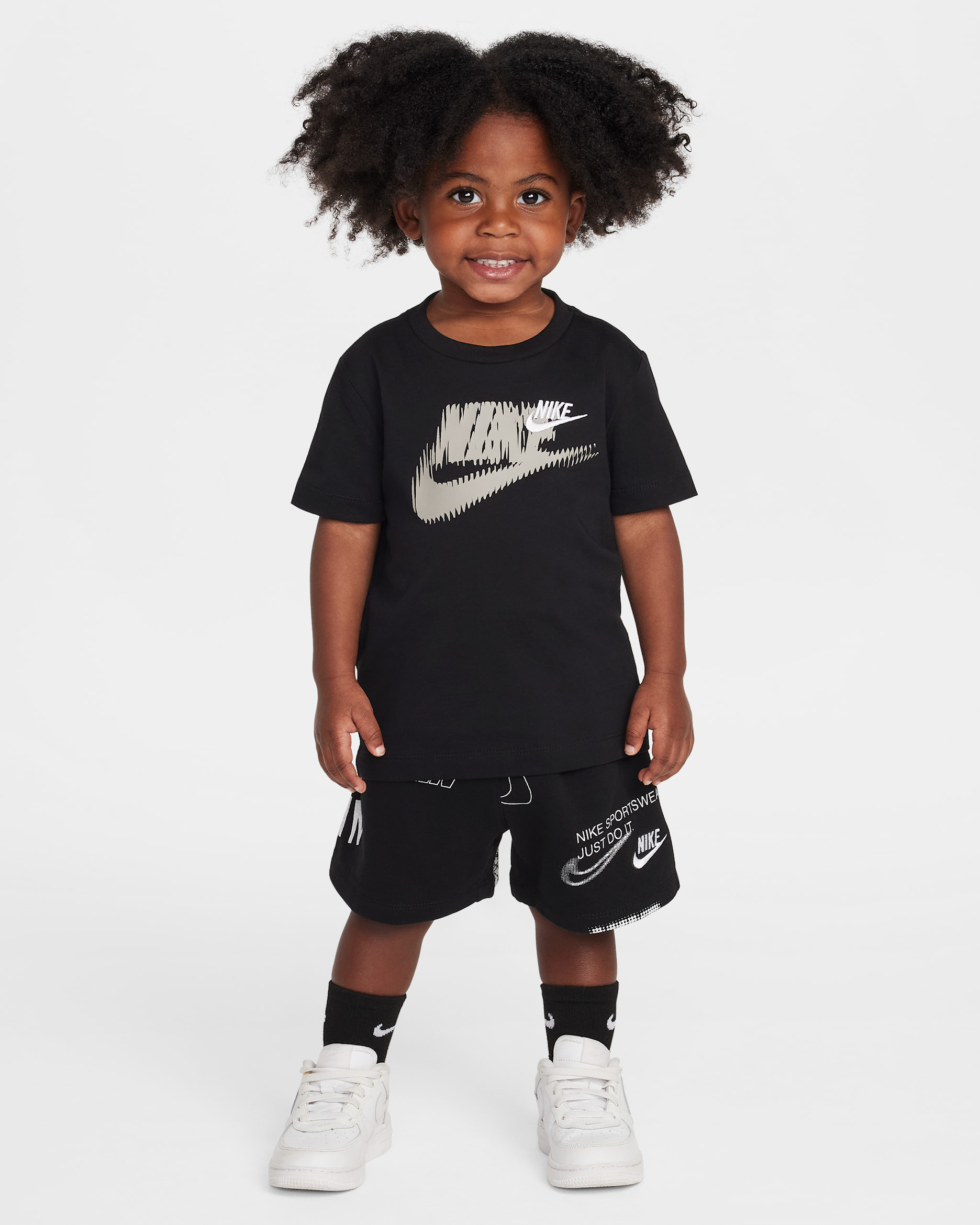 Conjunto de shorts Energy de dos piezas infantil Nike - Negro