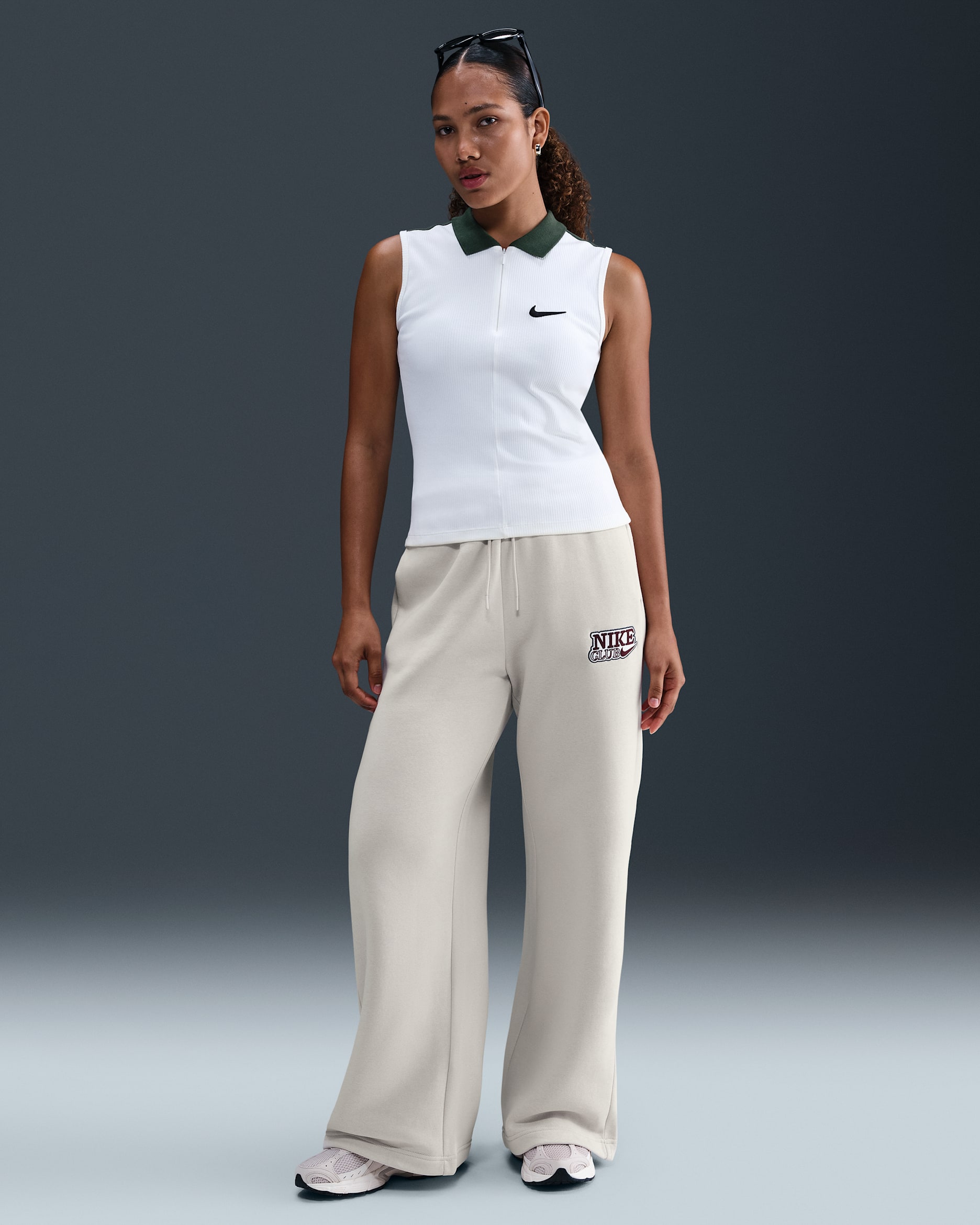 Nike Sportswear Women's High-Waisted Wide-Leg Trousers - Light Orewood Brown