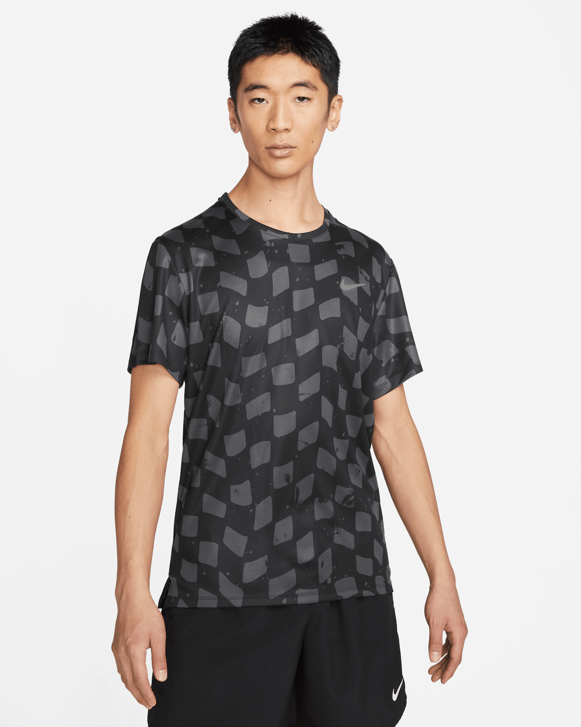 Nike Dri-FIT Miler Men's Short-Sleeve Running Top - Anthracite