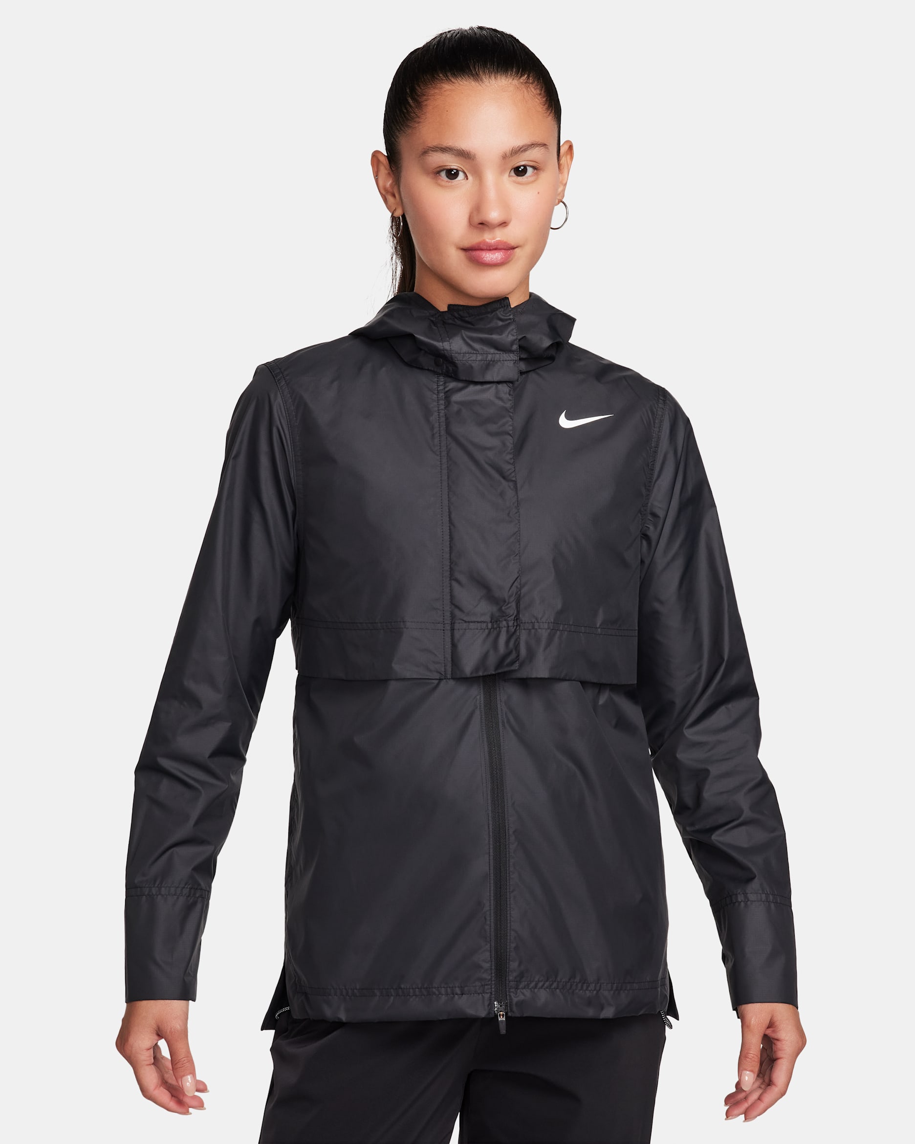 나이키 투어 리펠 여성용 골프 재킷 - 블랙/화이트