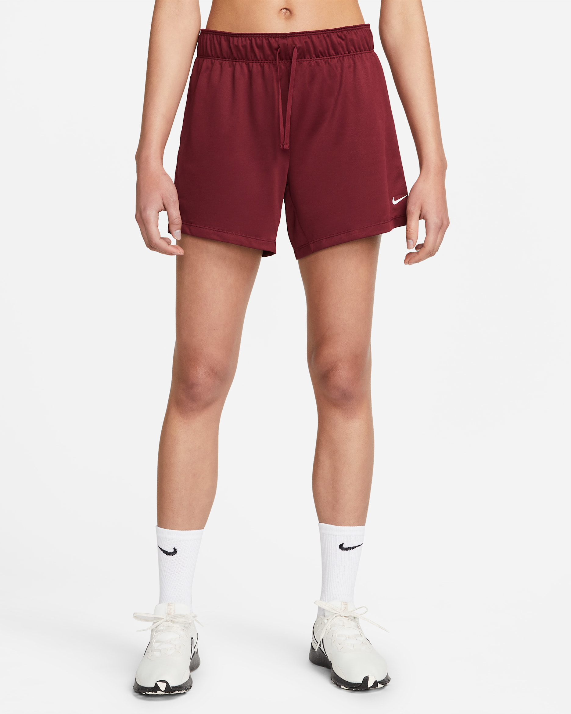 Shorts de entrenamiento para mujer Nike Dri-FIT Attack - Remolacha oscuro/Blanco