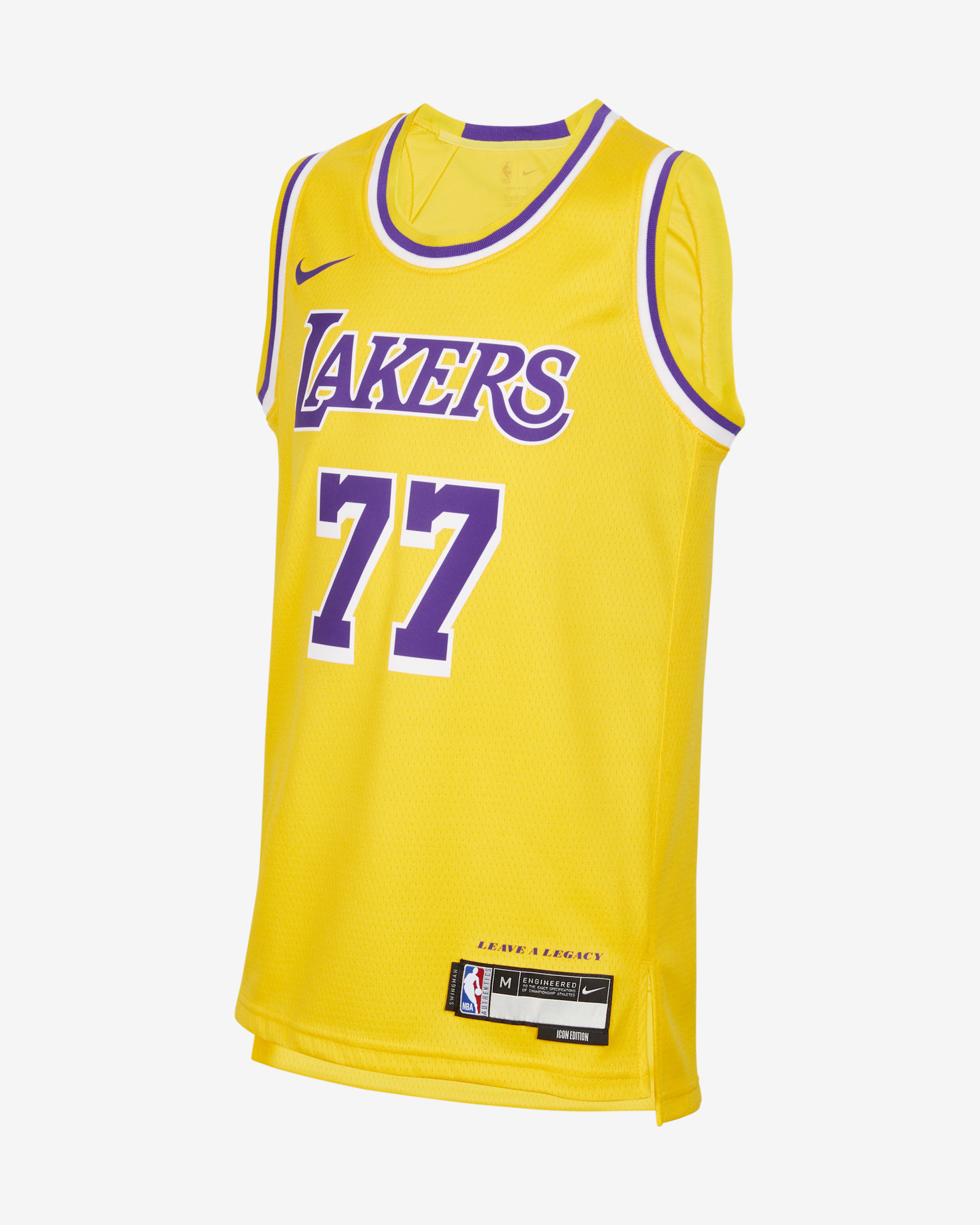 Luka Dončić Los Angeles Lakers 2024/25 Icon Edition Older Kids' (Boys') Nike NBA Replica Jersey - Amarillo