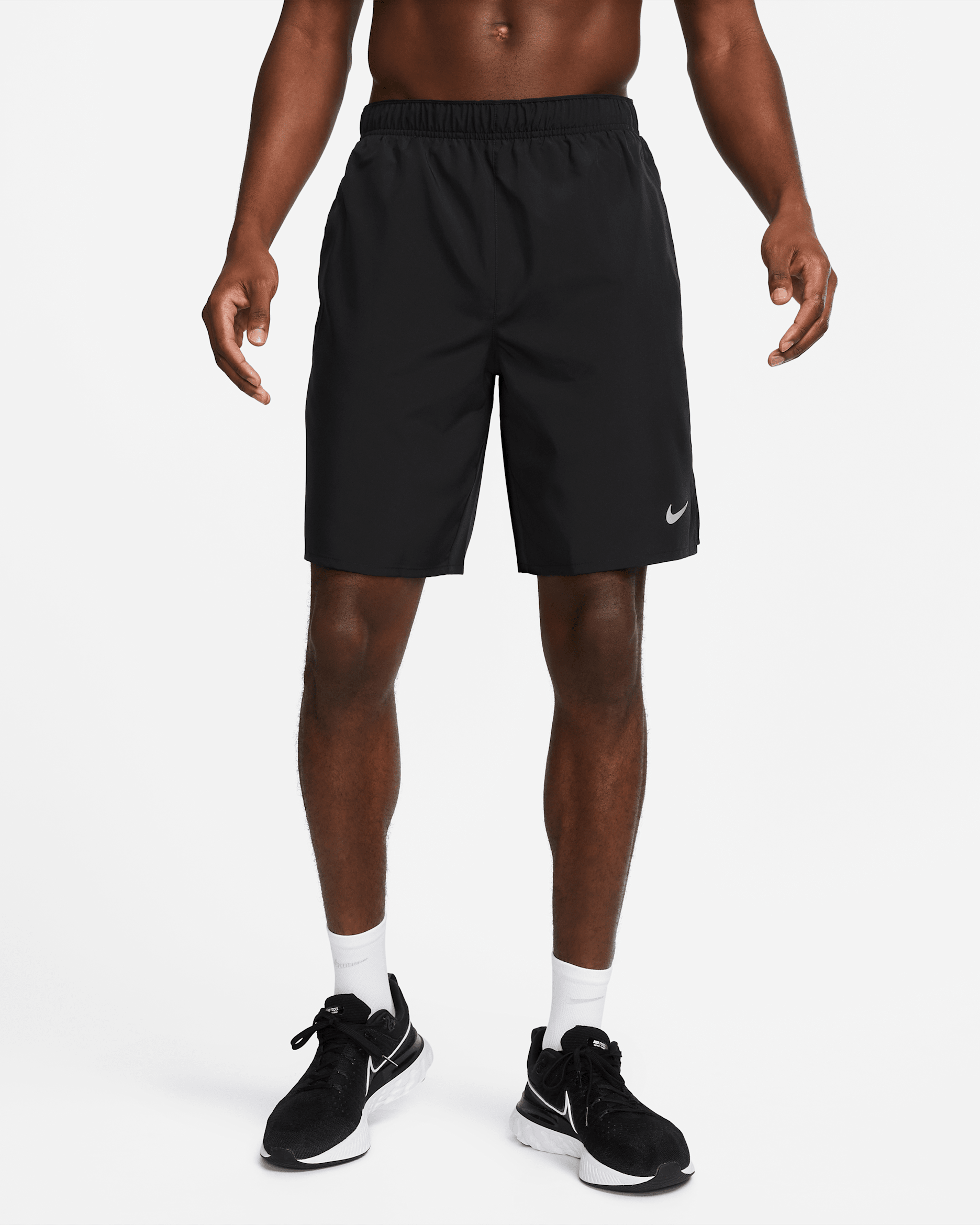 Nike Challenger Men's Dri-FIT 23cm (approx.) Unlined Versatile Shorts - Black/Black/Black