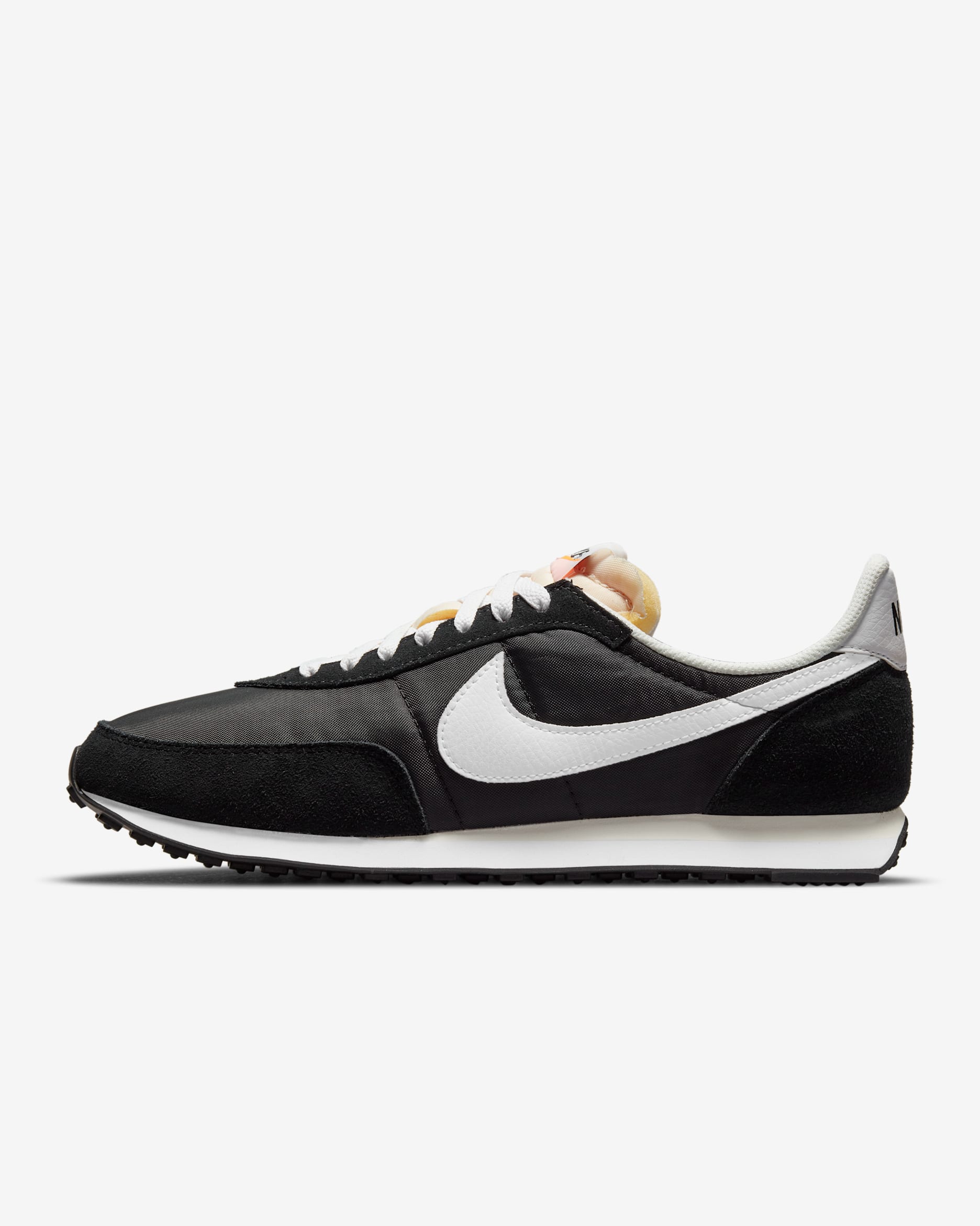 Nike Waffle Trainer 2 男鞋 - 黑色/Sail/Total Orange/白色