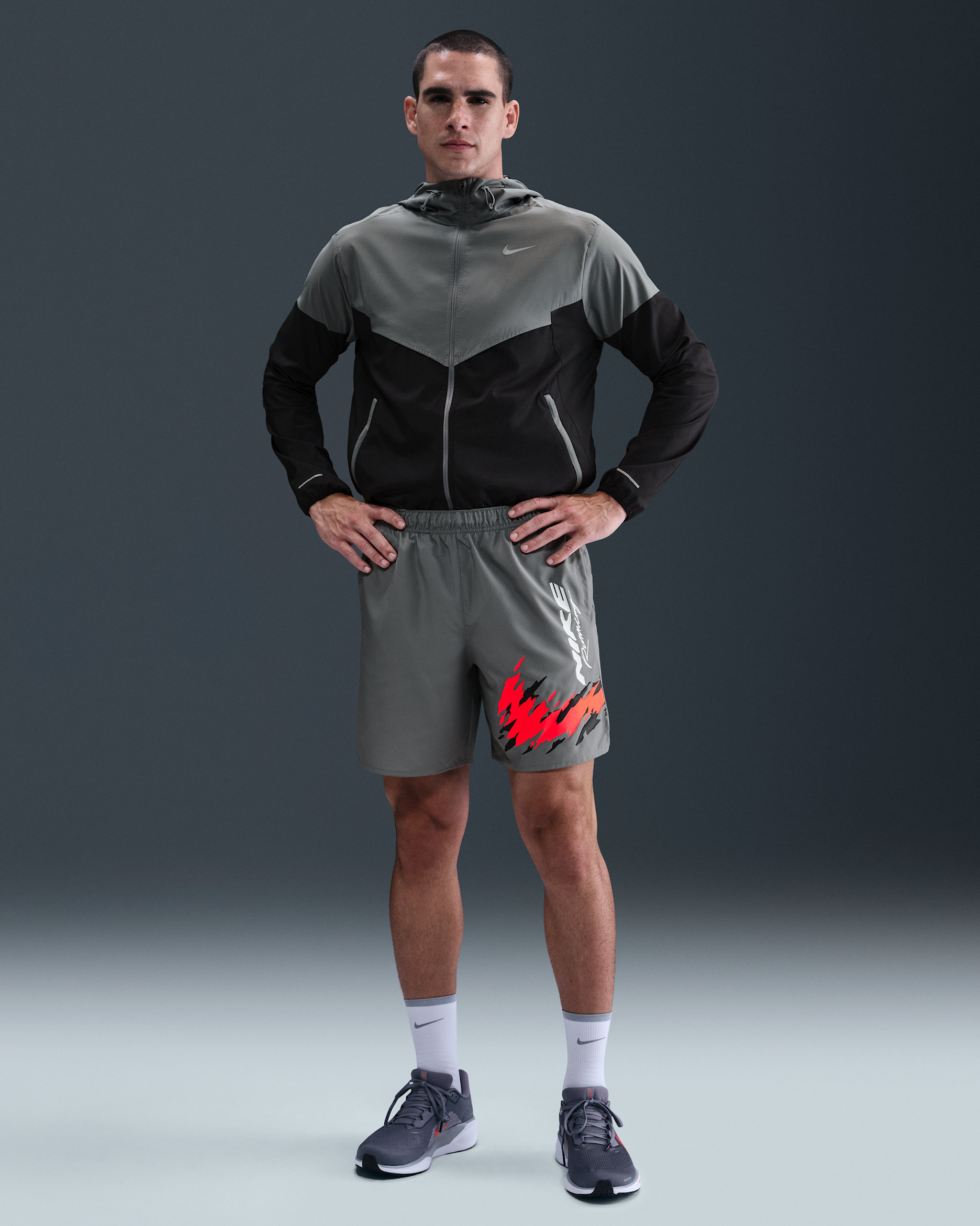 Nike Challenger Men's Dri-FIT 7" Brief-Lined Running Shorts - Smoke Grey