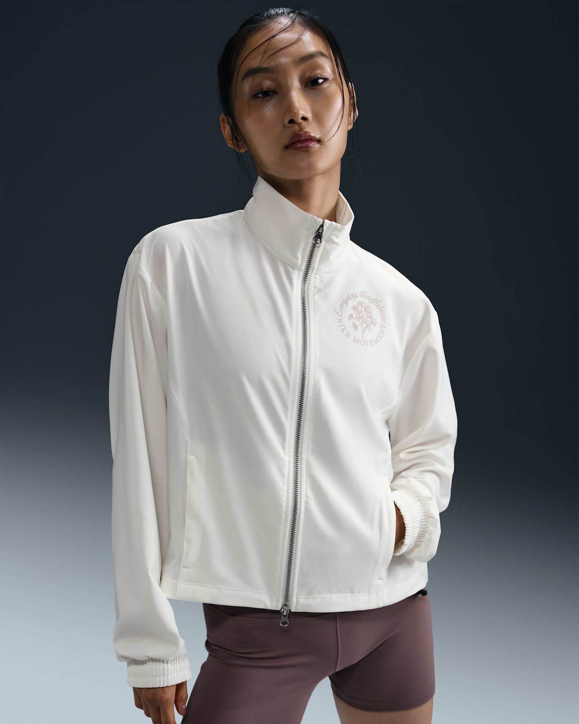 Nike One Relaxed Women's Dri-FIT Jacket - Sail/Fossil Stone