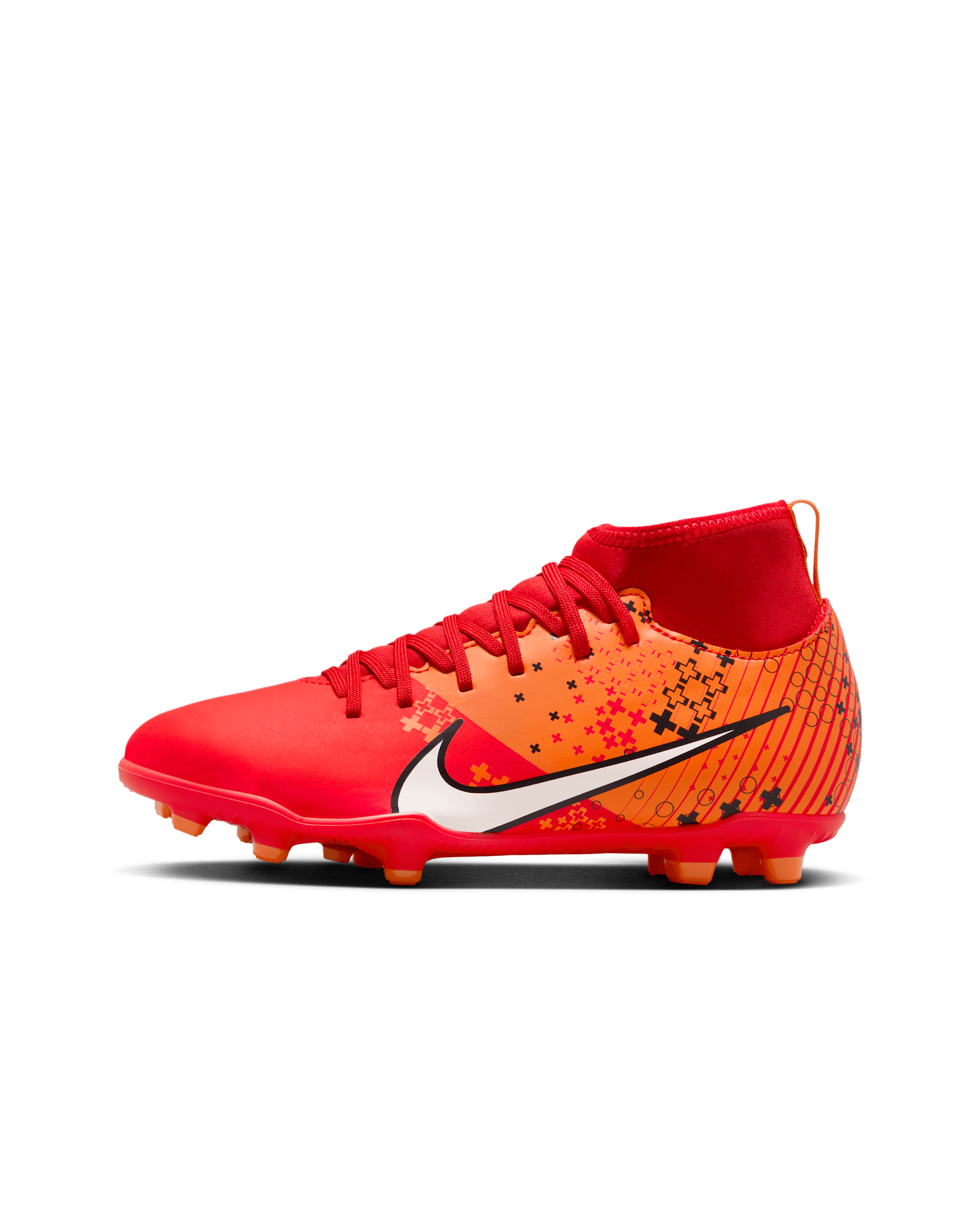 Nike Jr. Mercurial Superfly 9 Club Mercurial Dream Speed Younger/Older Kids' MG High-Top Football Boot - Light Crimson/Bright Mandarin/Black/Pale Ivory