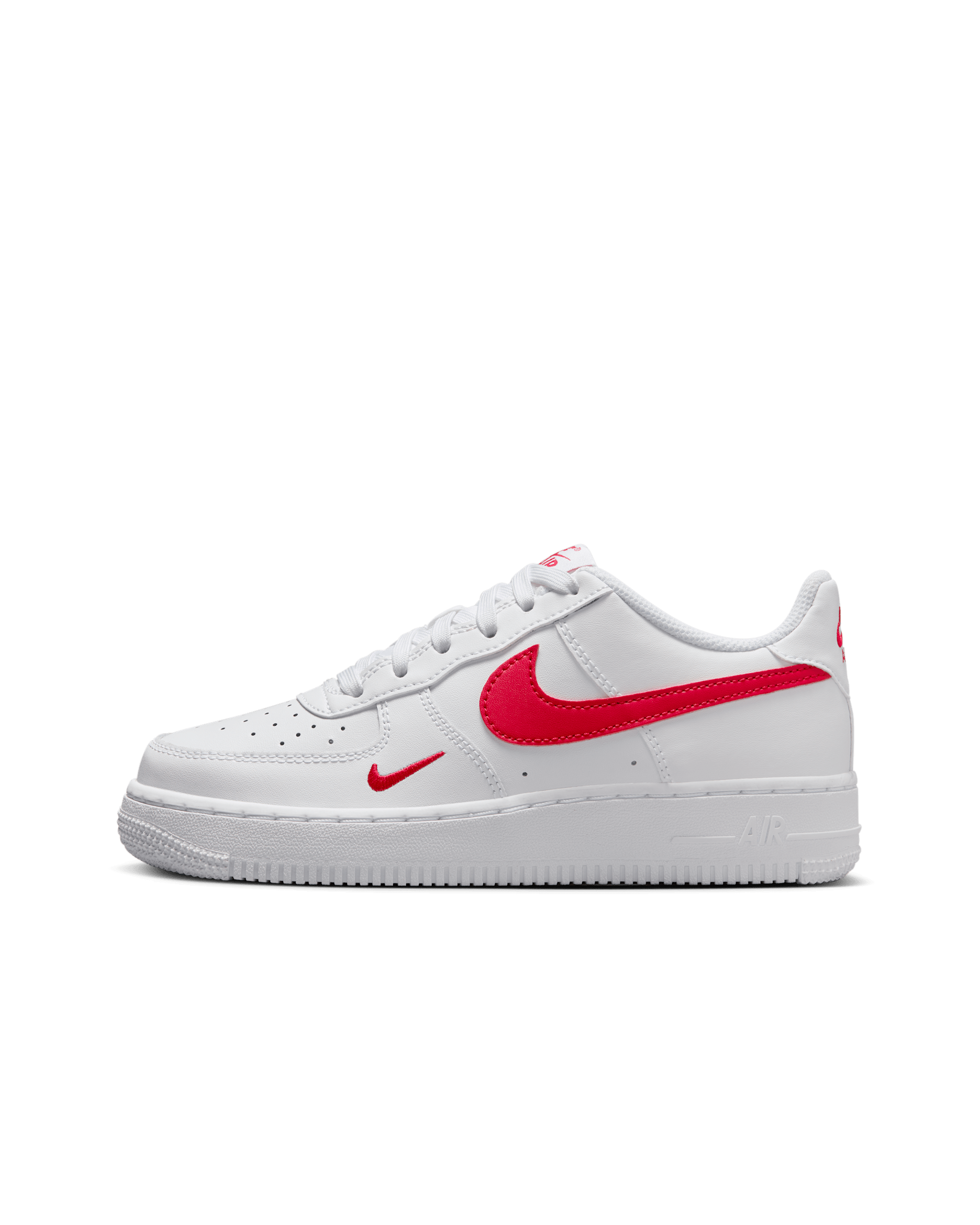Nike Air Force 1 LV8 大童鞋款 - 白色/University Red