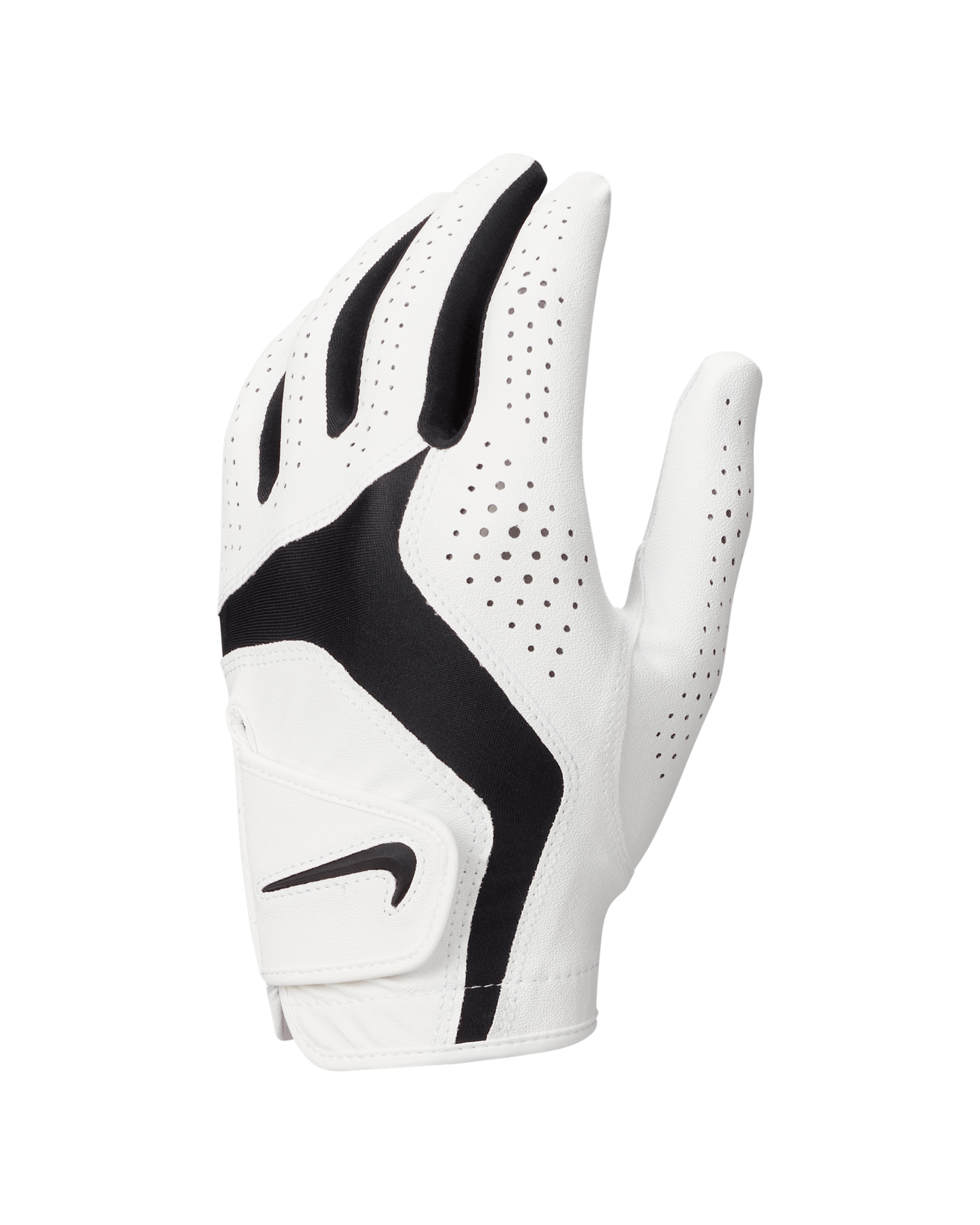 나이키 듀라 필 10 남성 골프 글러브(왼손 레귤러) - 펄 화이트/펄 화이트/블랙