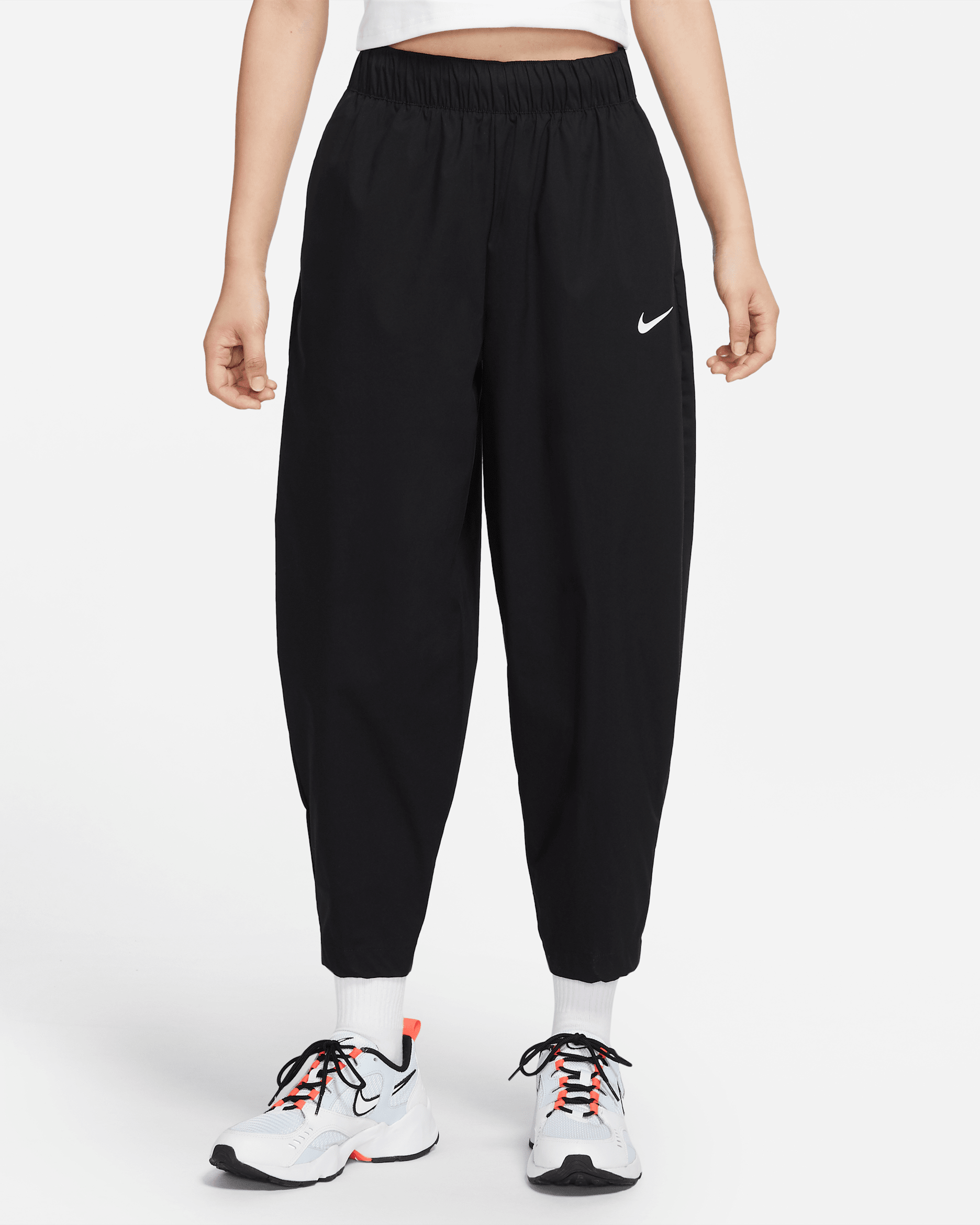 Nike Sportswear Essential Women's High-Rise Curve Trousers - Black/White