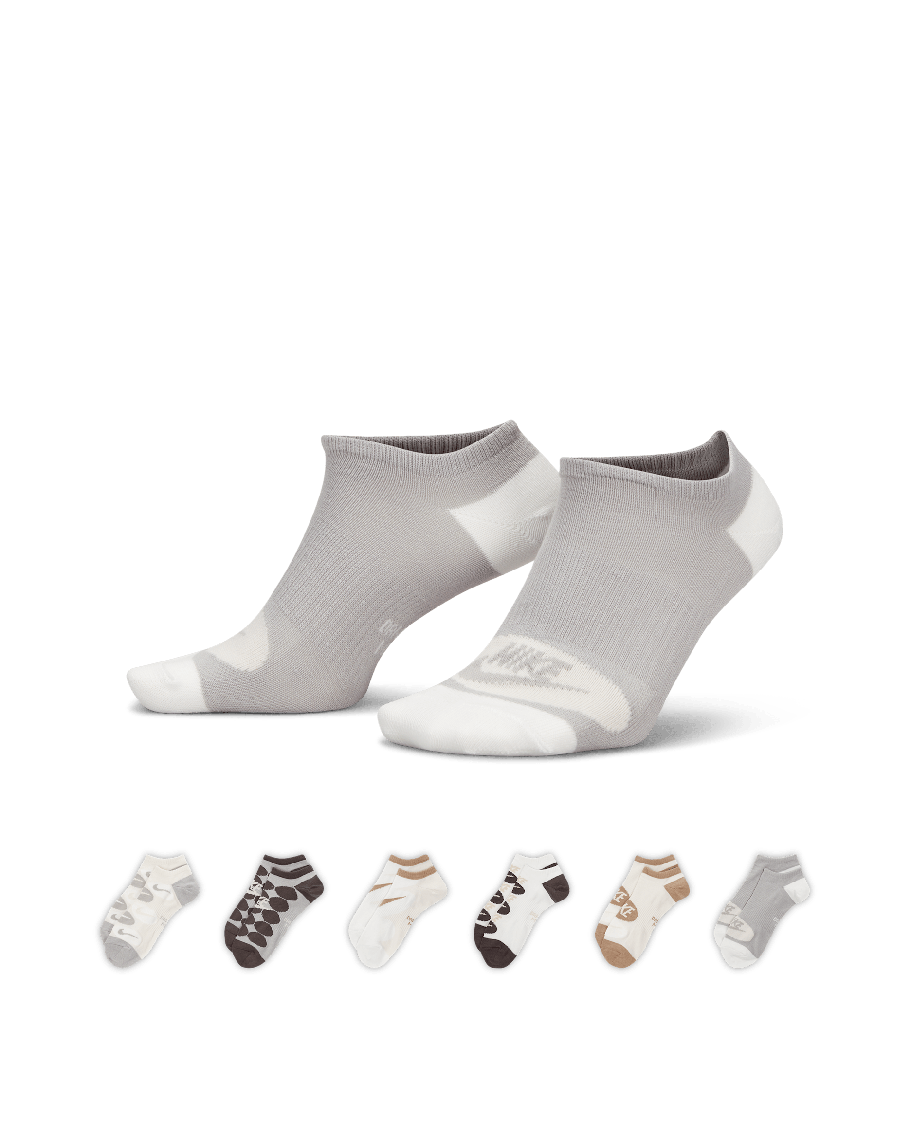 Nike Everyday Lightweight Training No-Show Socks (6 Pairs) - Multi-Colour
