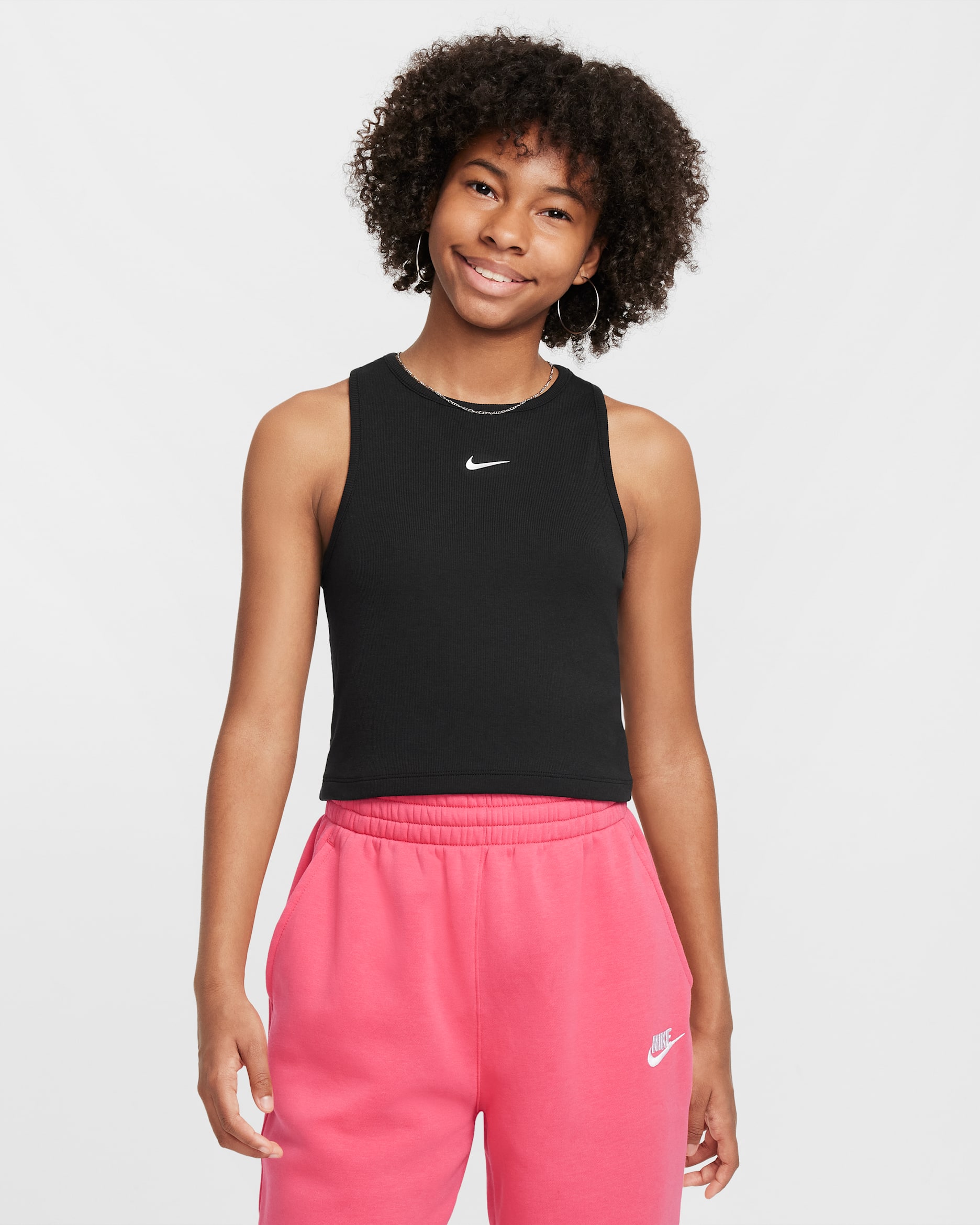 Nike Sportswear Samarreta de tirants de canalé - Nena - Negre