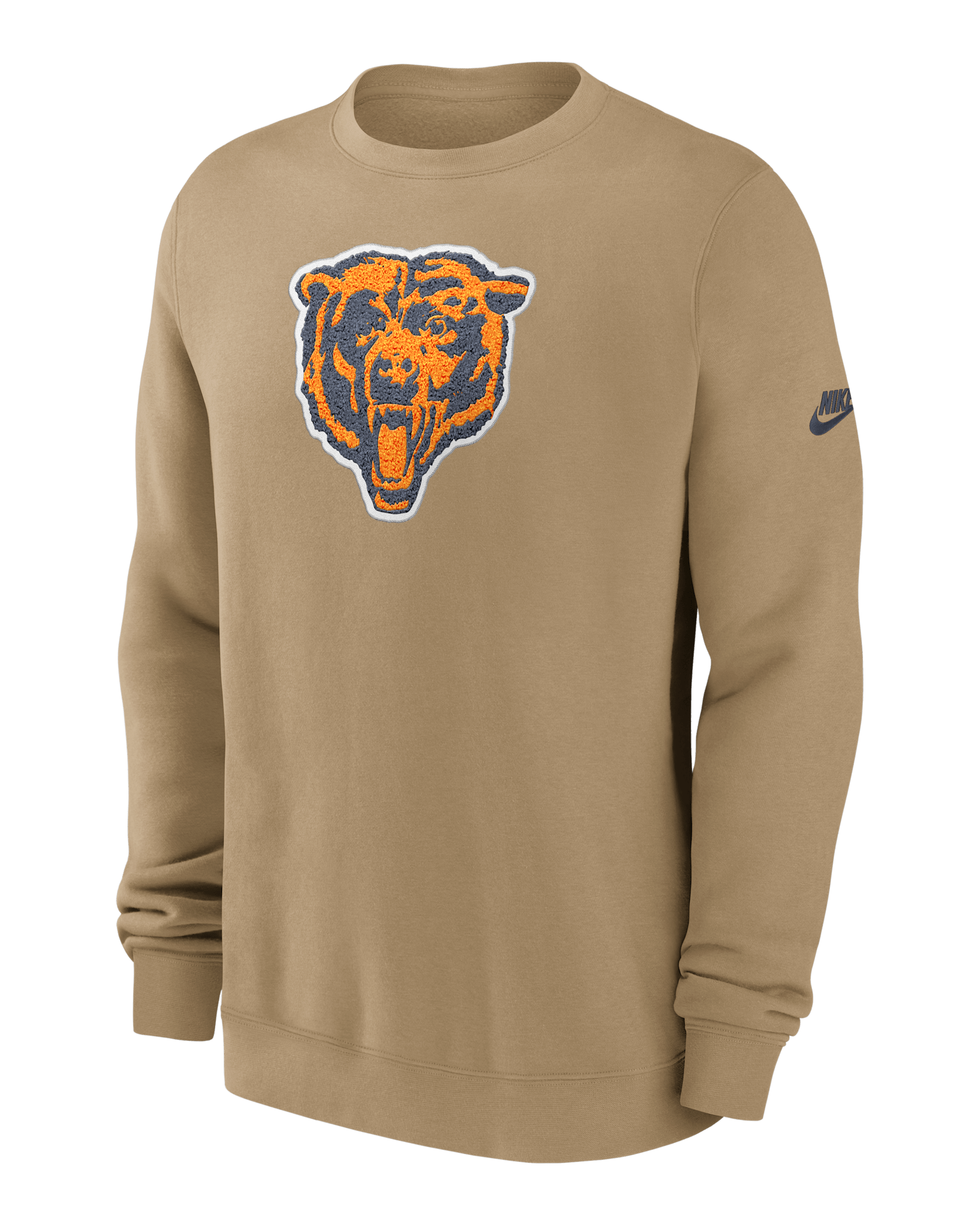 Chicago Bears Swing Pass Rewind Club Men's Nike NFL Pullover Crew - Tan/Beige
