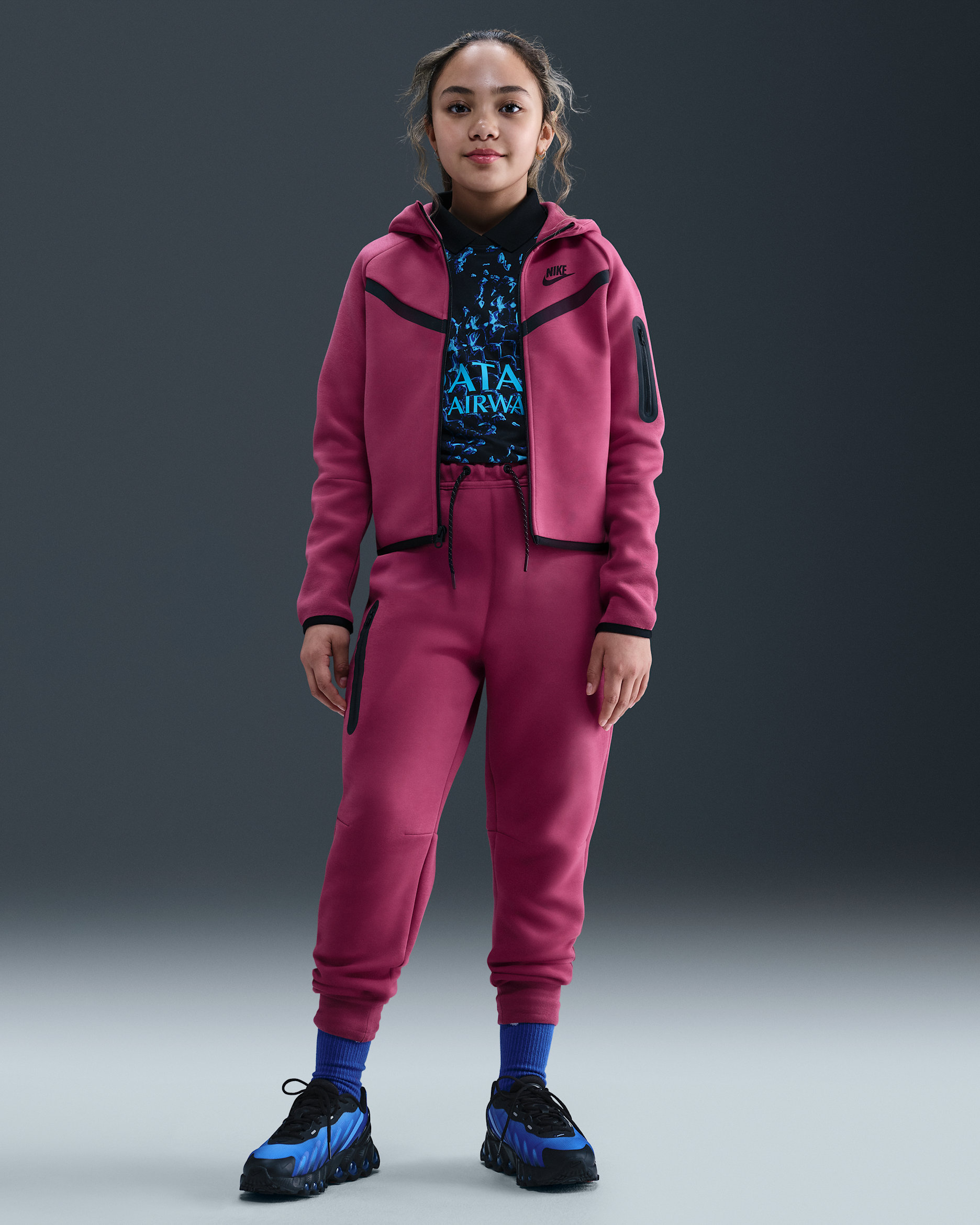 Nike Sportswear Tech Fleece Girls' Full-Zip Hoodie