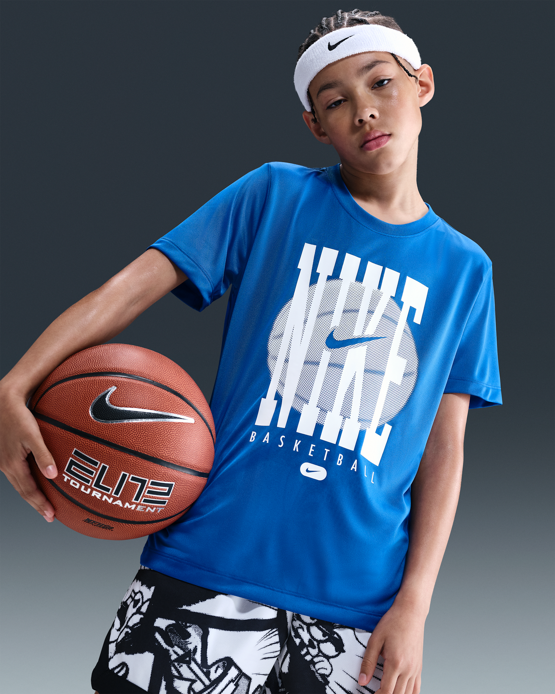 Nike Legend Big Kids' Dri-FIT Basketball T-Shirt - Royal Blue