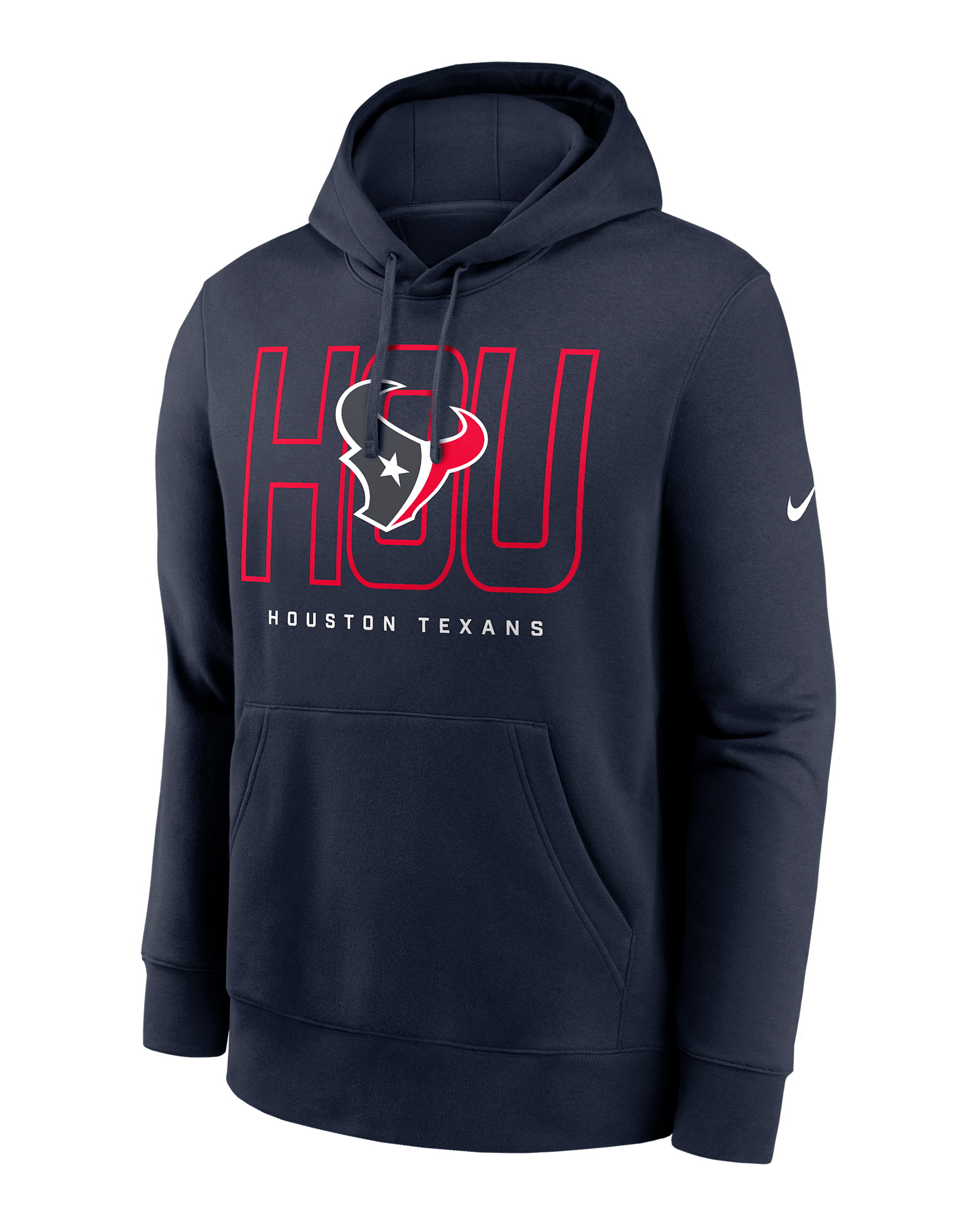 Sudadera con gorro sin cierre Nike de la NFL para hombre Houston Texans Busted Play Club - Azul marino