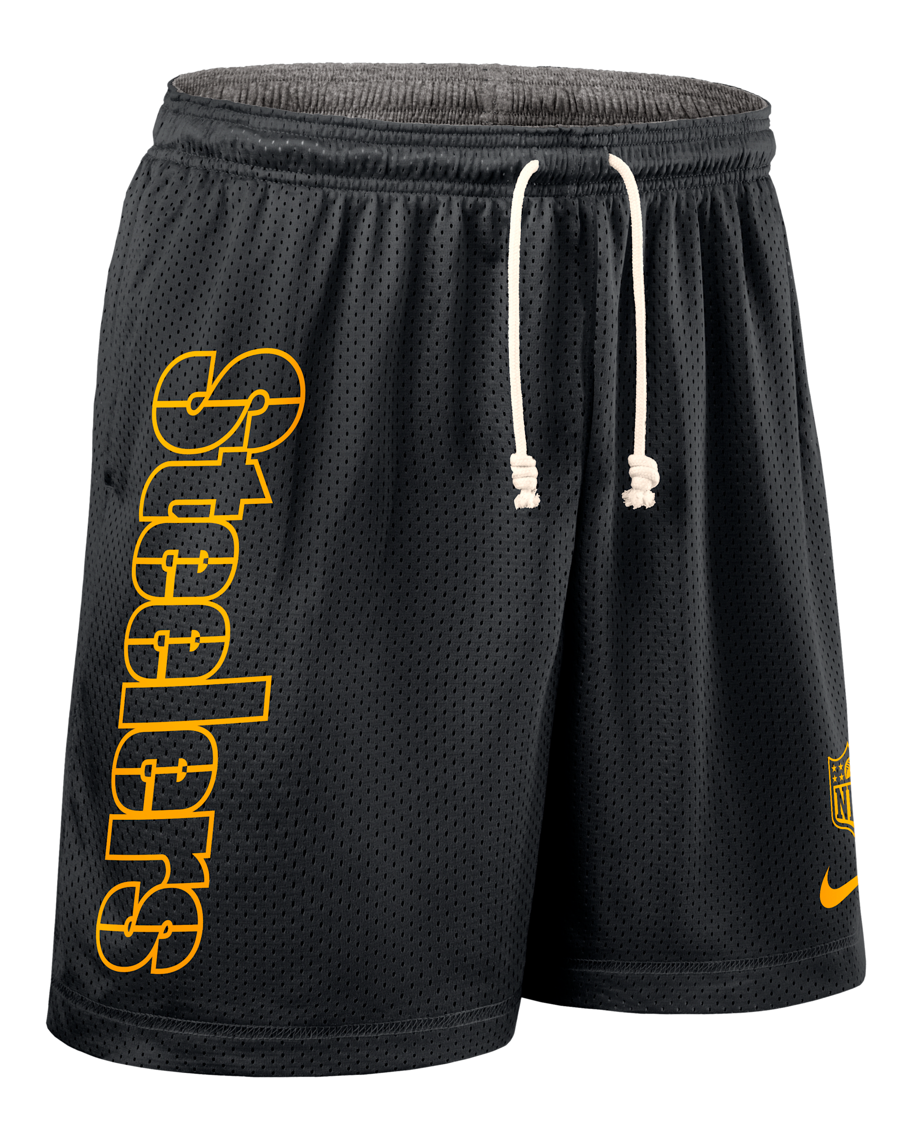 Pittsburgh Steelers Sideline Reversible Men’s Nike Dri-FIT NFL Shorts - Black