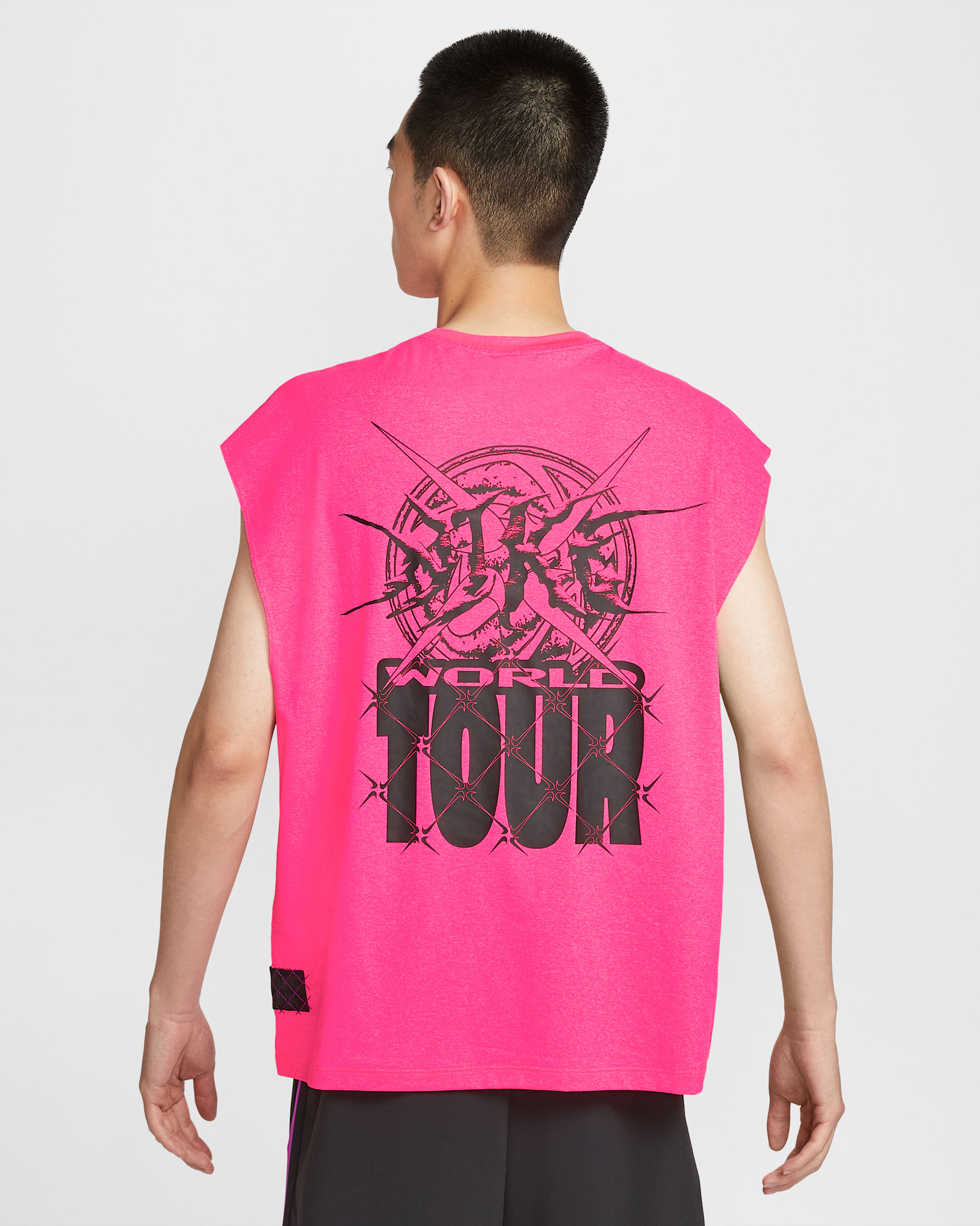 เสื้อบาสเก็ตบอลแขนกุดผู้ชาย Dri-FIT Nike - Hyper Pink/ดำ