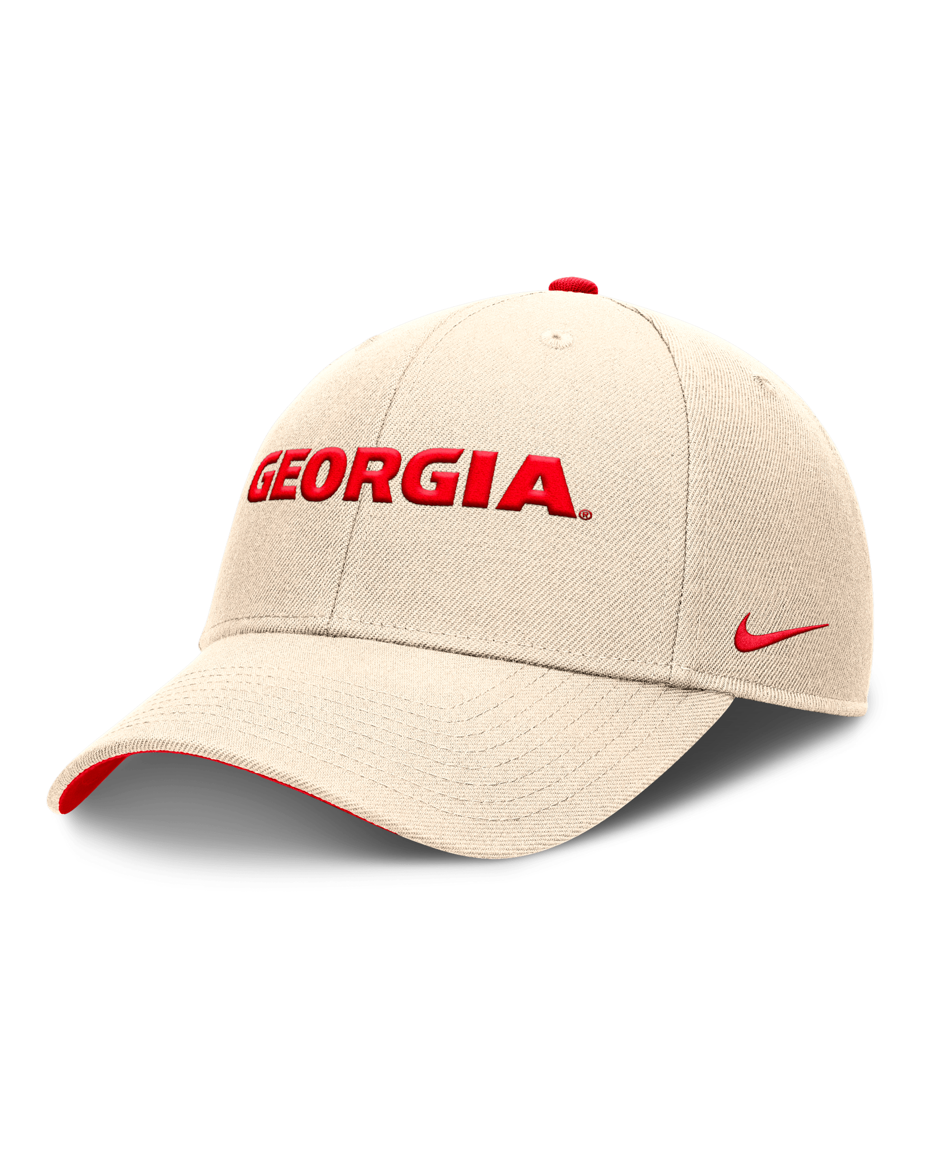 Georgia Bulldogs Primetime Rise Men's Nike College Adjustable Hat - Natural
