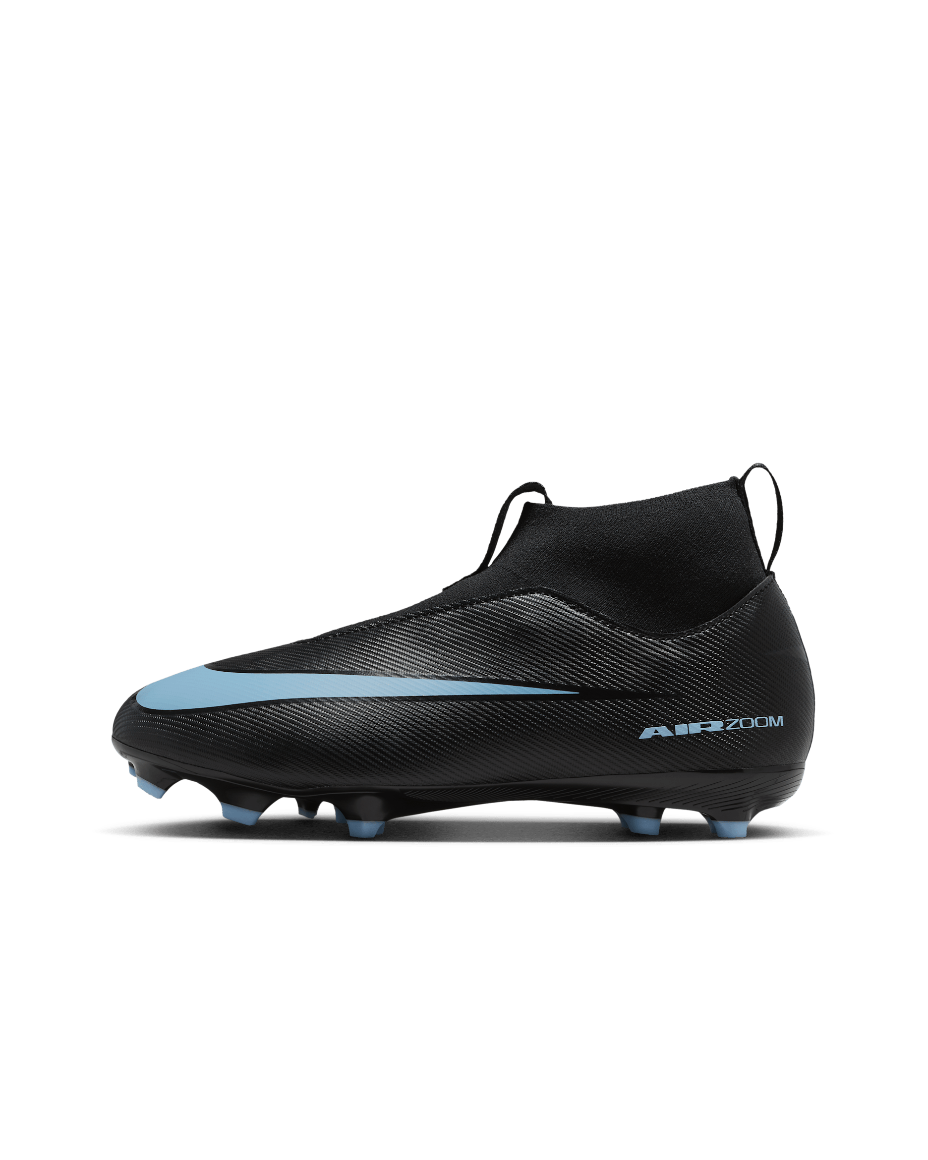 Nike Jr. Mercurial Superfly 10 Academy Younger/Older Kids' Multi-Ground High-Top Football Boot - Black/Ice Blue