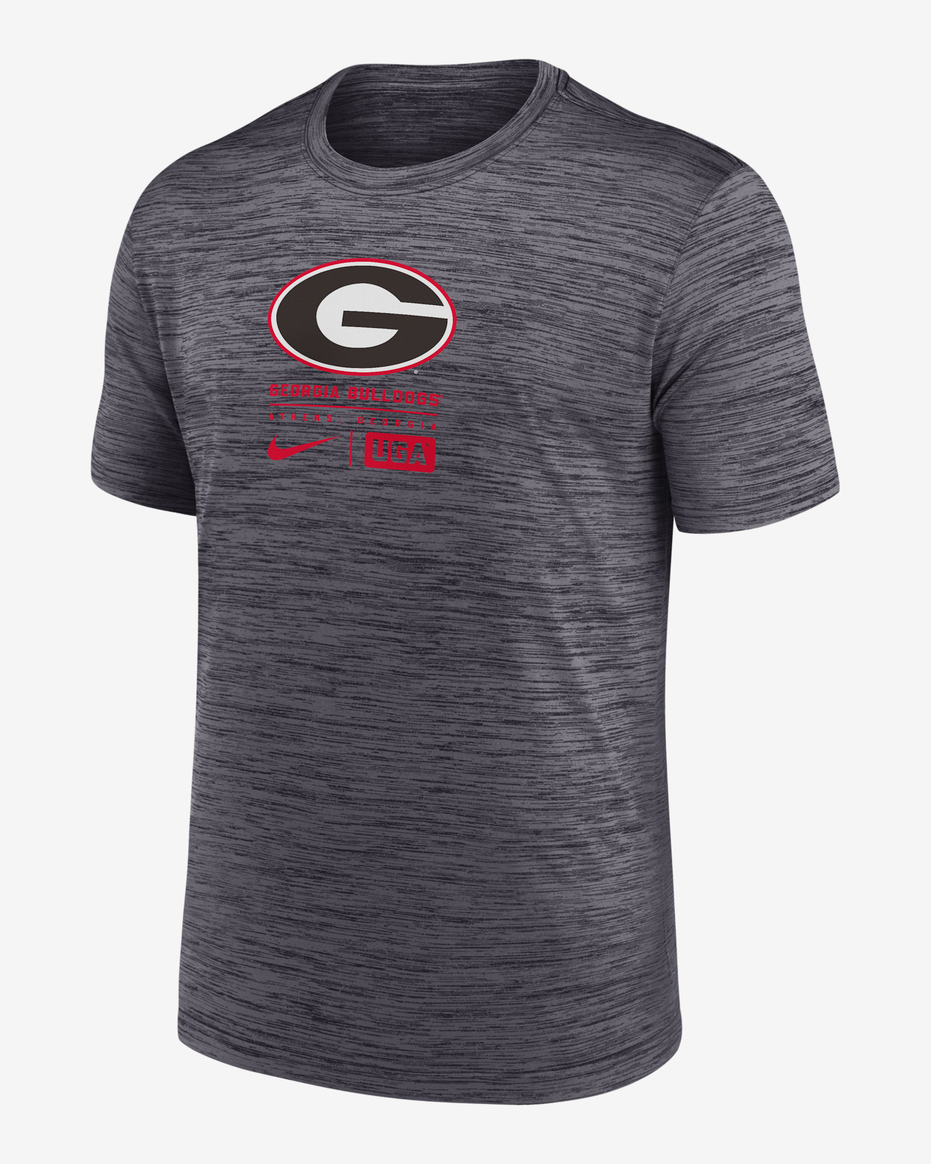 Georgia Bulldogs Campus Center Block Velocity Men's Nike Dri-FIT College T-Shirt - Black