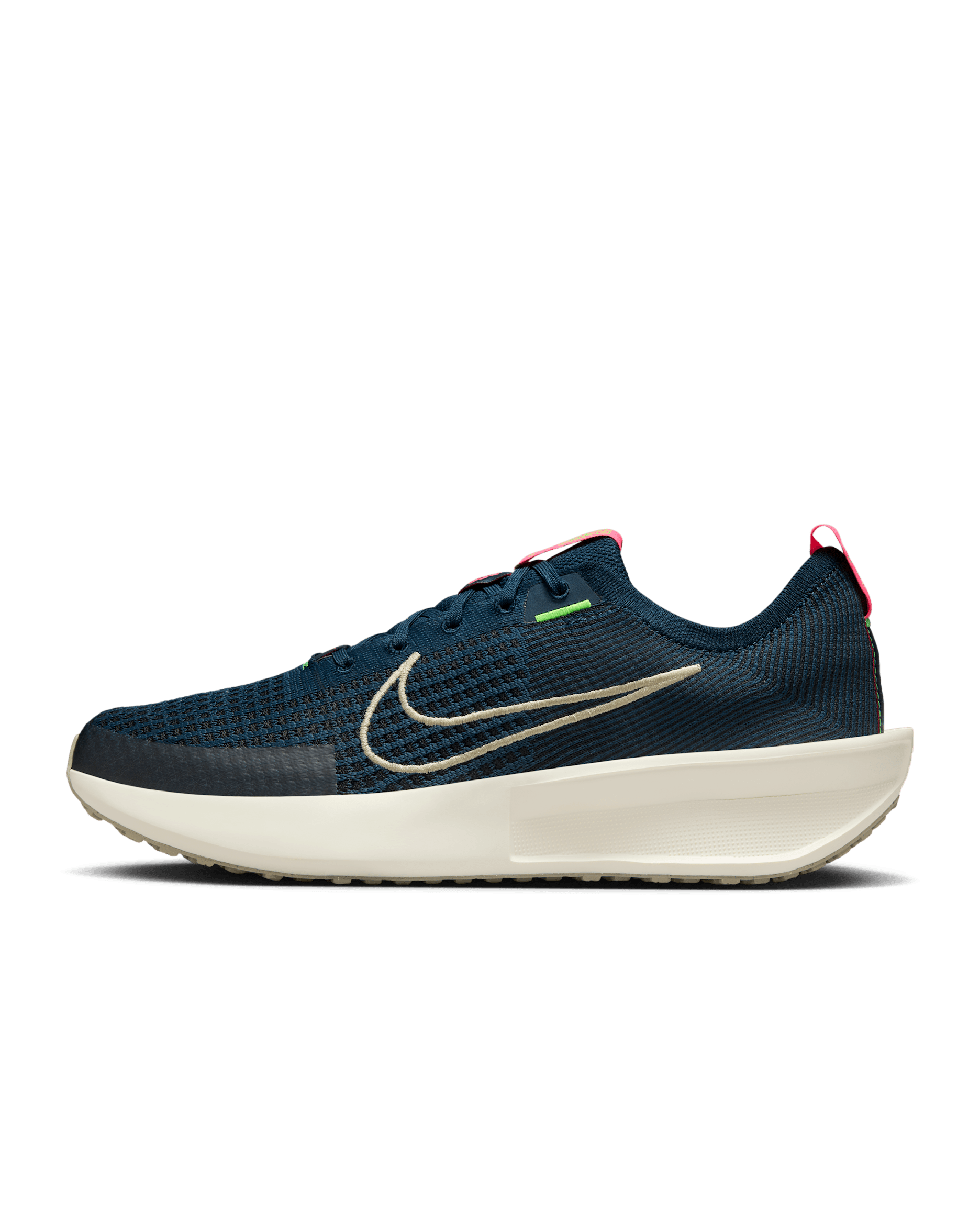 Nike Interact Run Men's Road Running Shoes - Armoury Navy/Hyper Pink/Pale Ivory/Desert Khaki