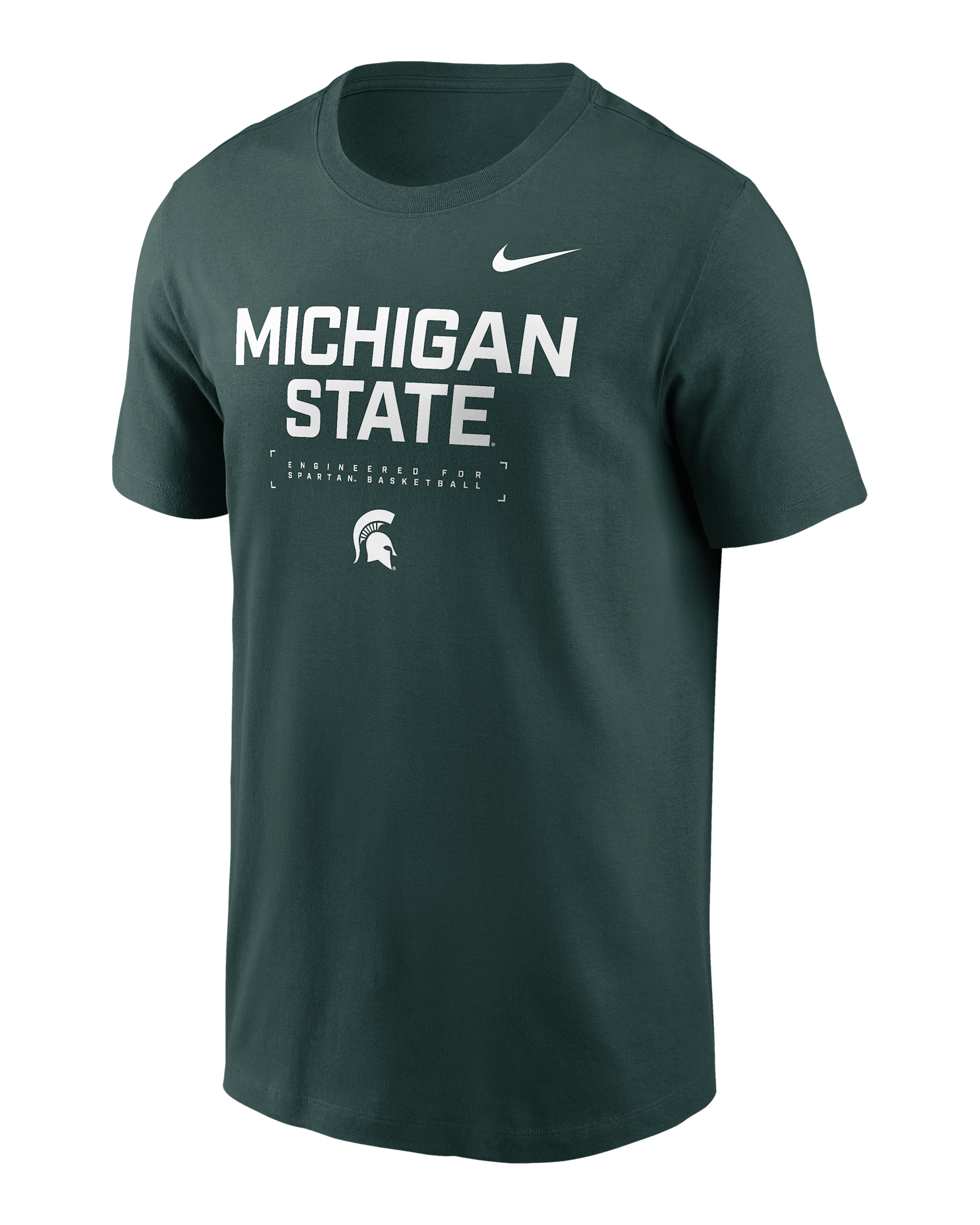 Michigan State Courtside Basketball Men's Nike Dri-FIT College T-Shirt - Green