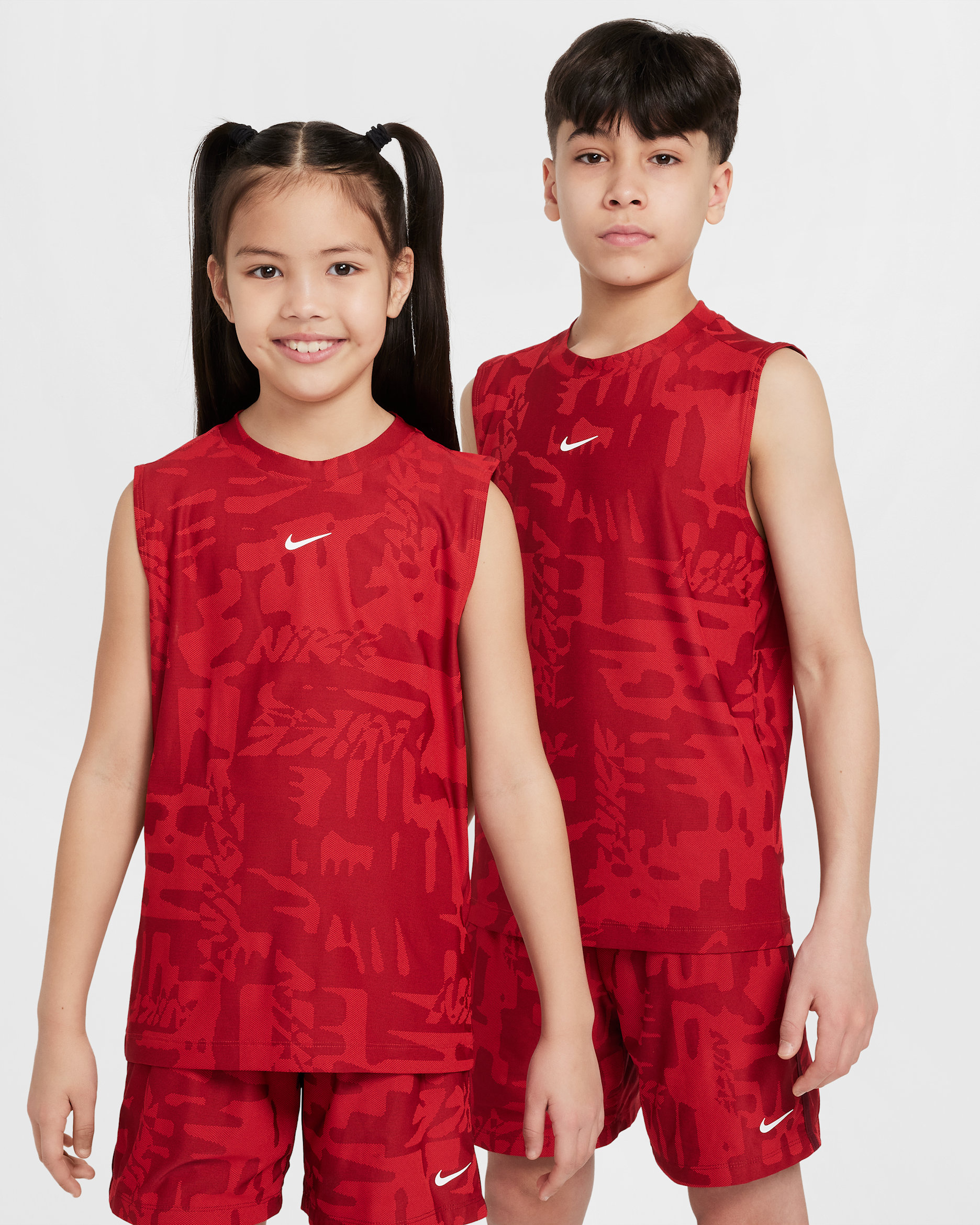 Nike Multi Big Kids' Dri-FIT Sleeveless Top - University Red/White