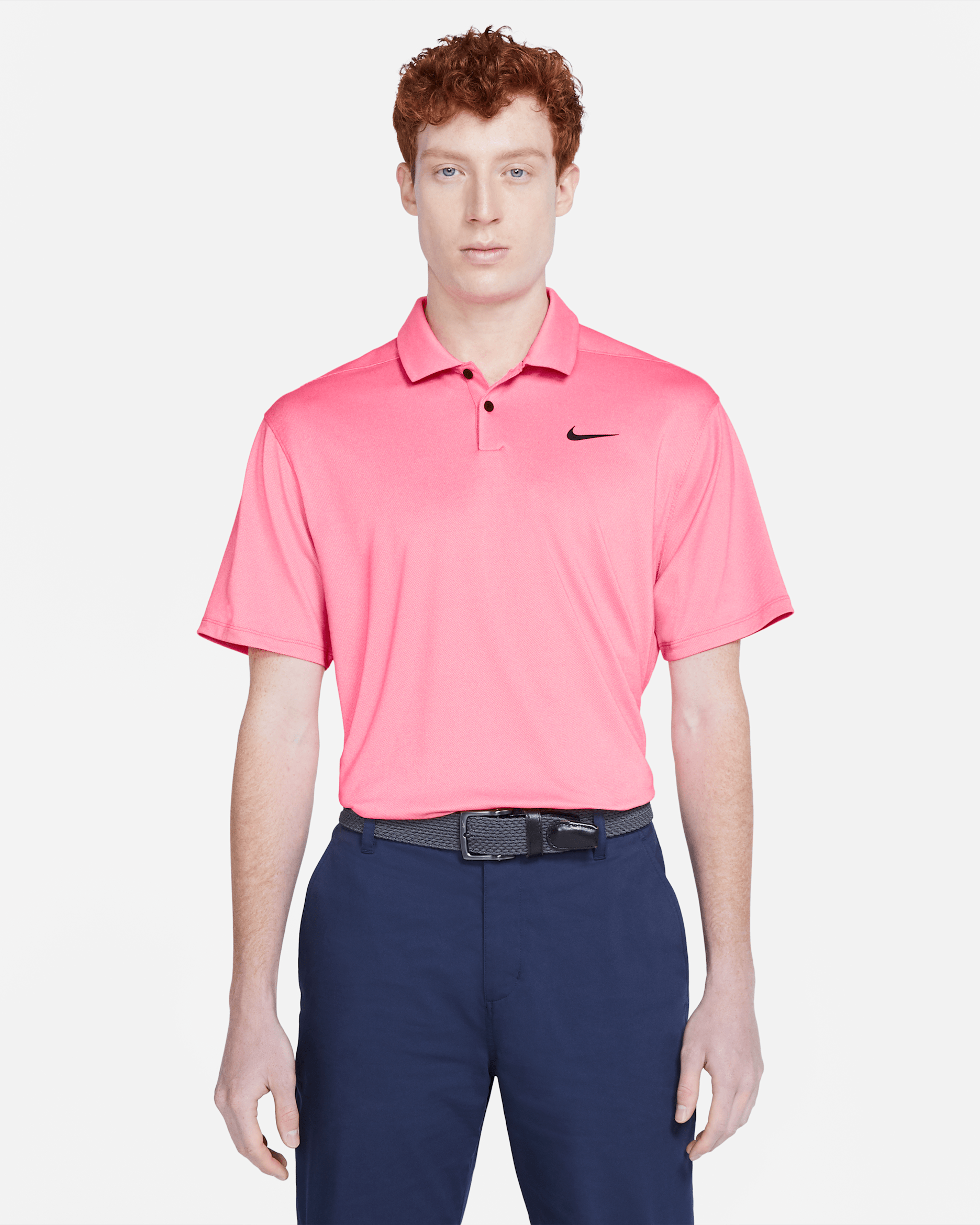 Nike Dri-FIT Vapor golfskjorte til herre - Hyper Pink/Svart