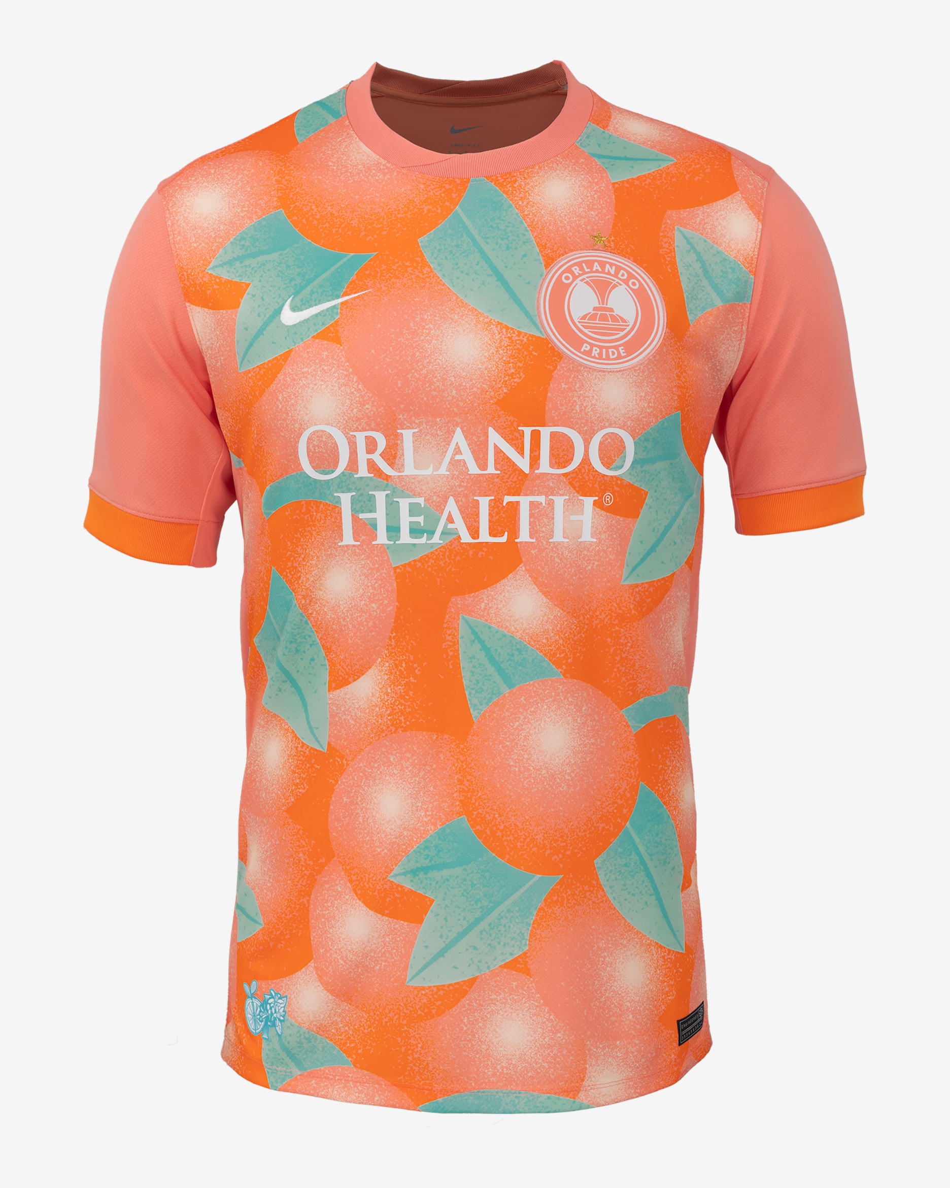 Jersey Nike Dri-FIT de la NWSL Replica para hombre del Orlando Pride local 2025 Stadium - Carmesí felicidad/Naranja horizonte